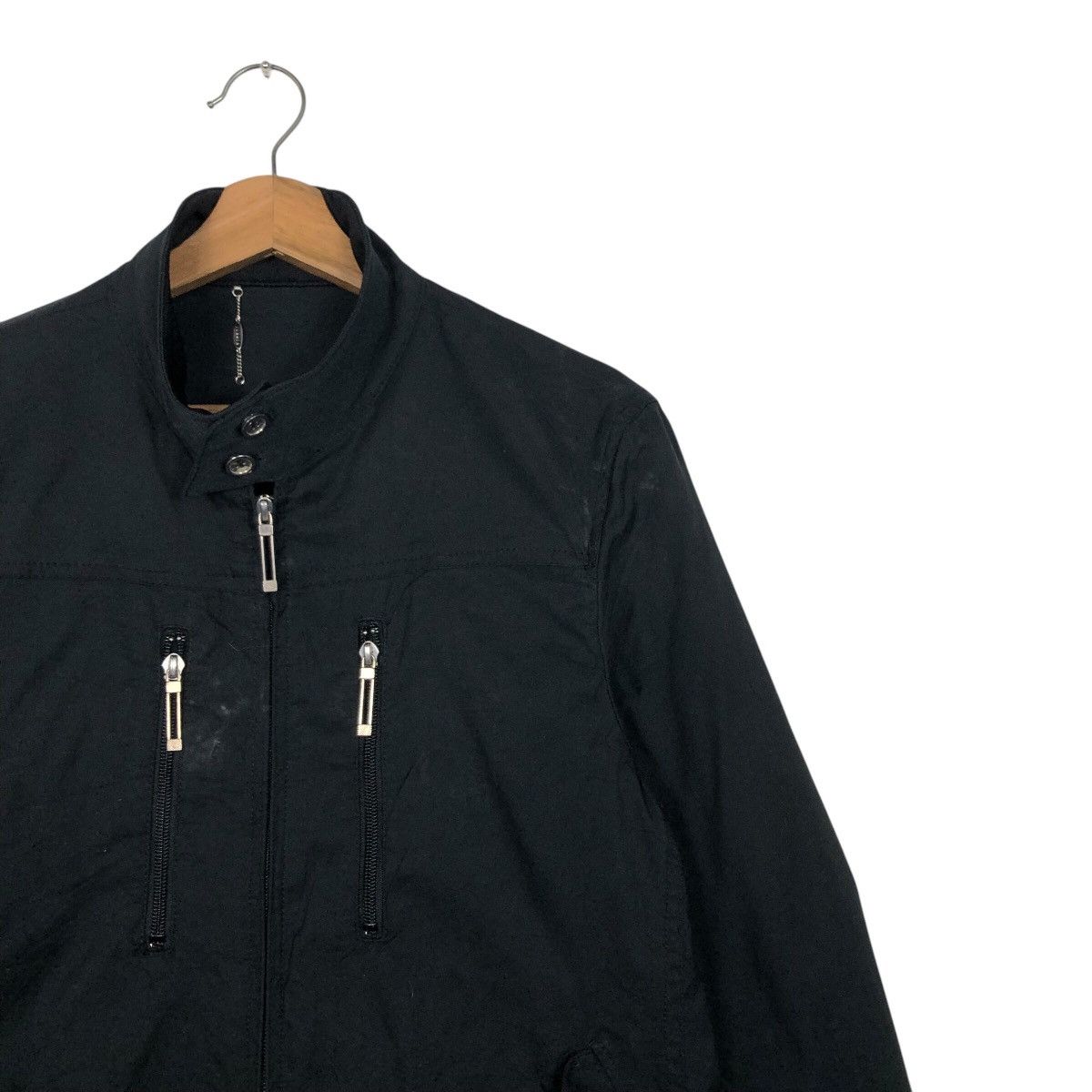 Japanese Brand 📌Rich Black Chore Biker Jacket Junmen Blackine Ginza Japan Size US L / EU 52-54 / 3 - 7 Thumbnail