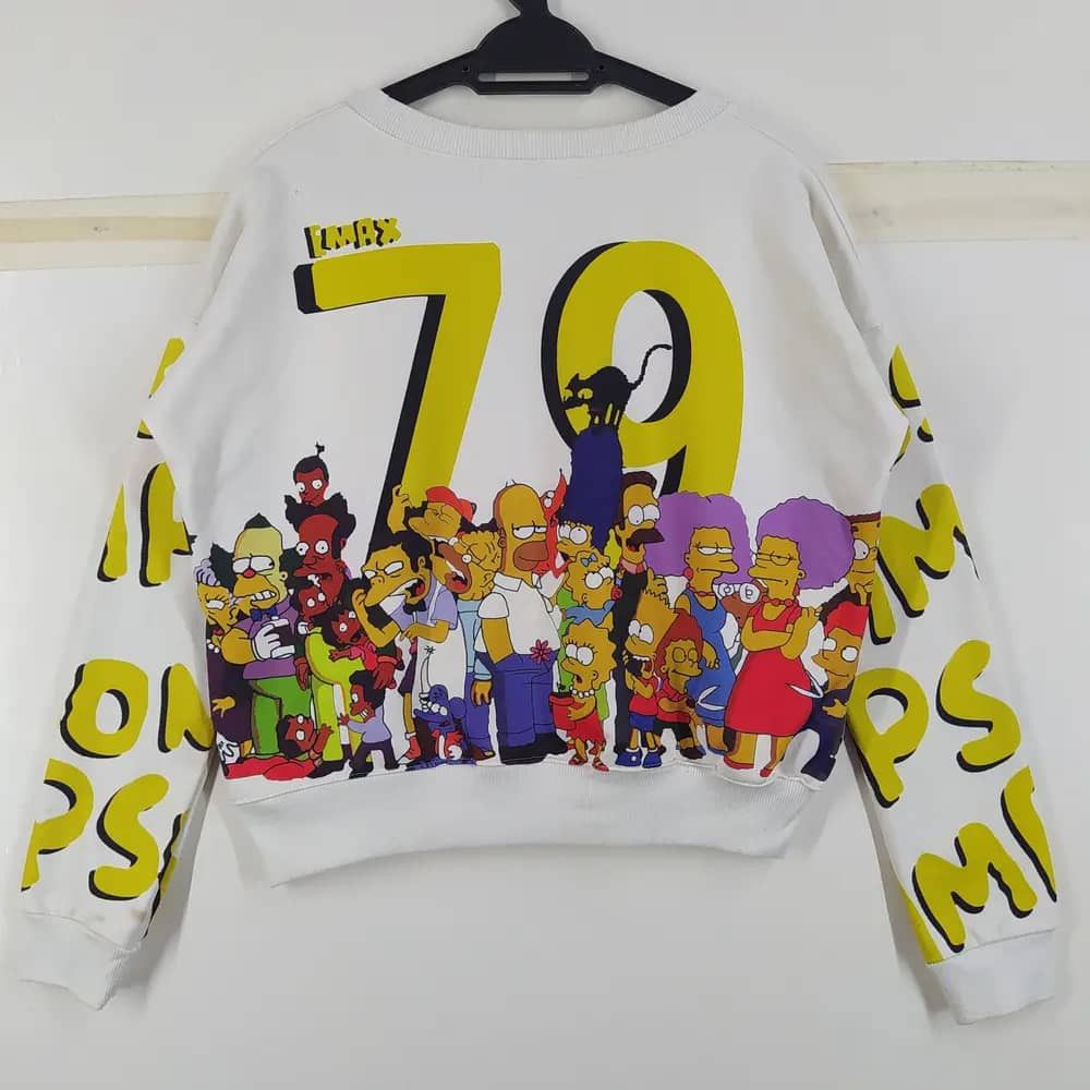 Designer Vintage The Simpsons Characters Fullprint By EMAX Crop Top Size M / US 6-8 / IT 42-44 - 9 Thumbnail