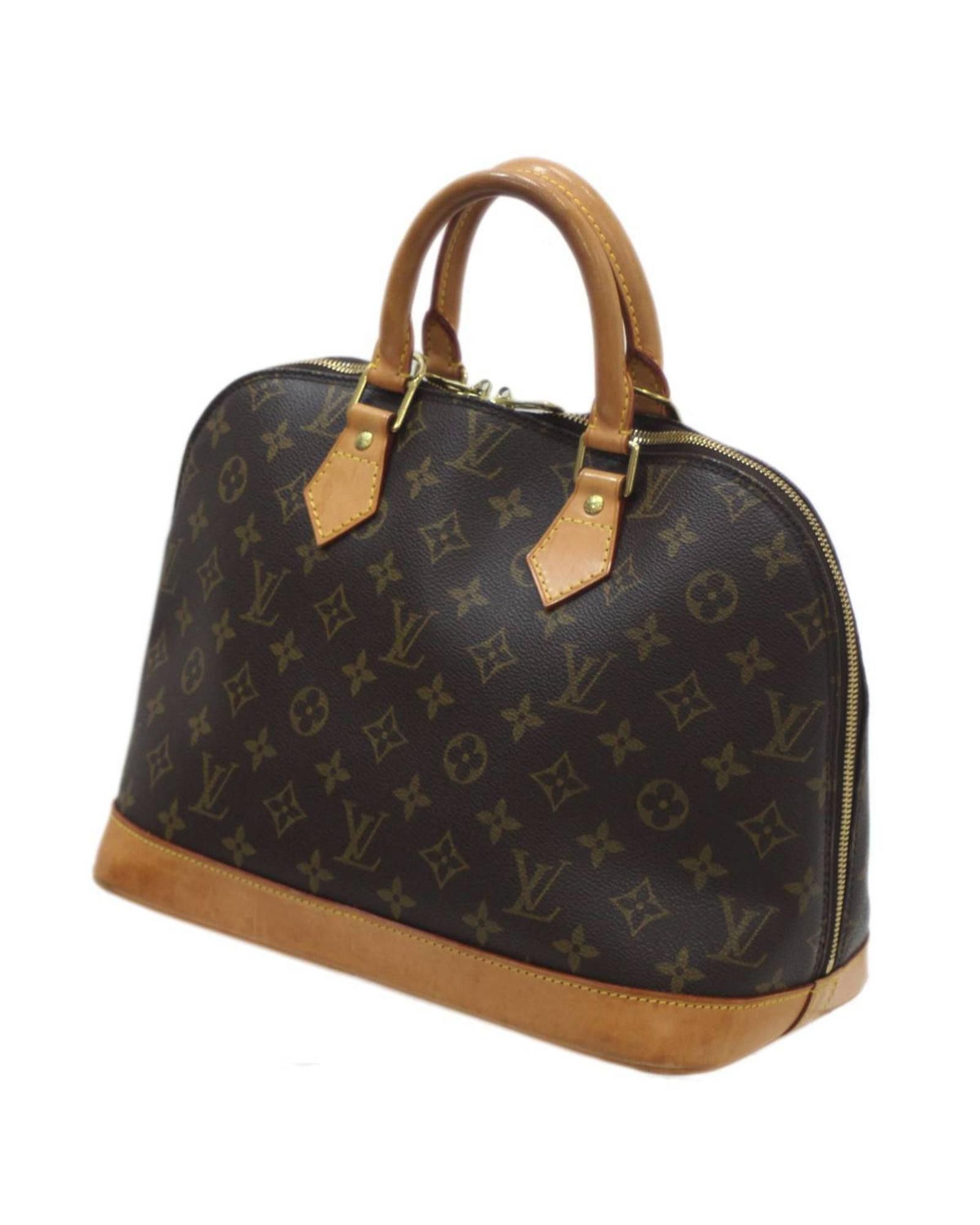 image of Louis Vuitton Elegant Brown Canvas Handbag, Women's