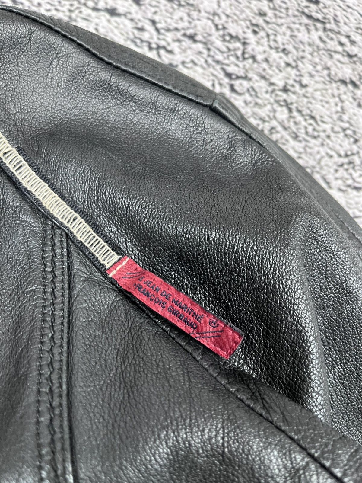 Marithe + Francois Girbaud MARITHE FRANÇOIS GIRBAUD Avant Garde Cropped Leather Jacket Size S / US 4 / IT 40 - 6 Thumbnail