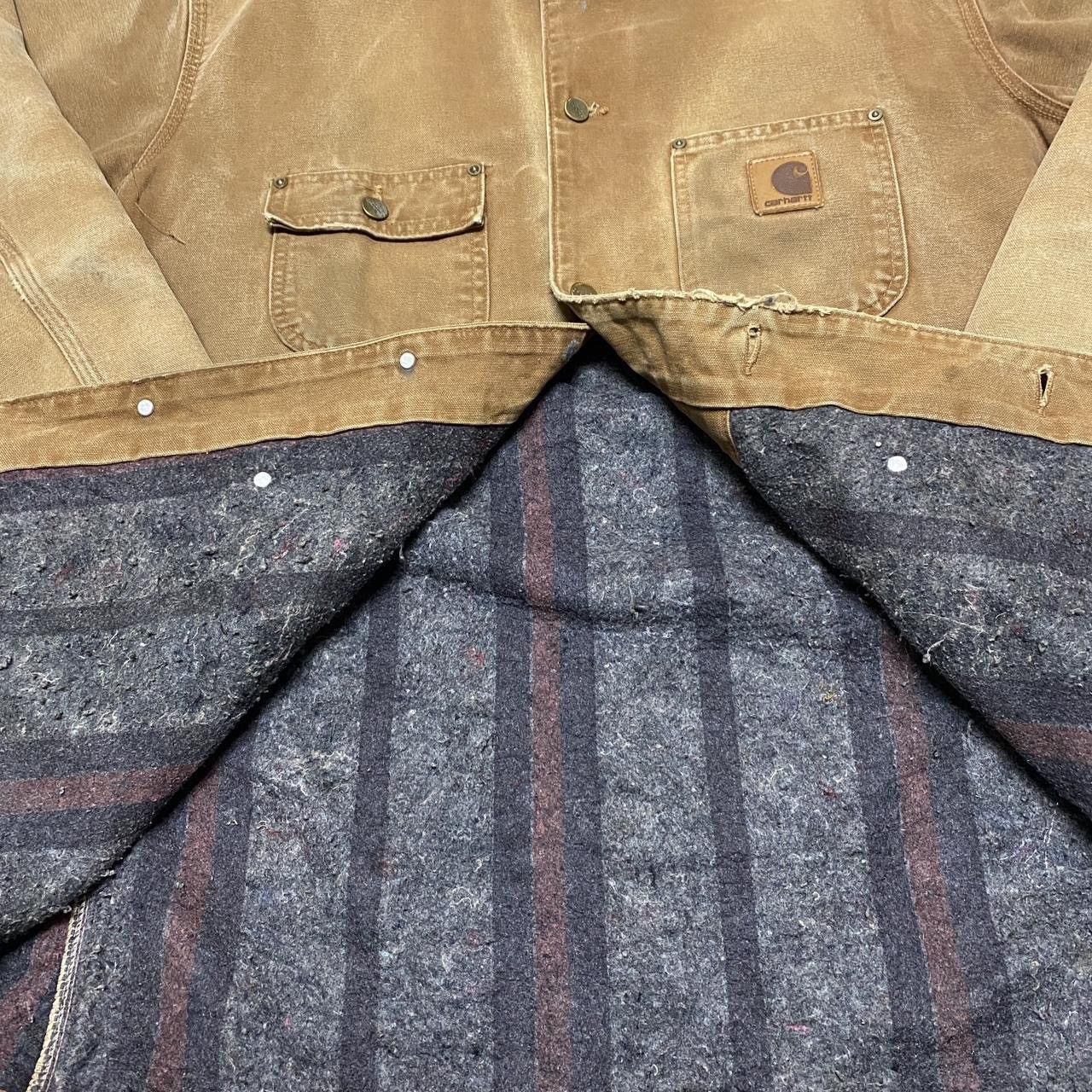 Carhartt Vintage Carhartt Blanket Lined Chore Coat Work beige Jacket Size US L / EU 52-54 / 3 - 6 Thumbnail