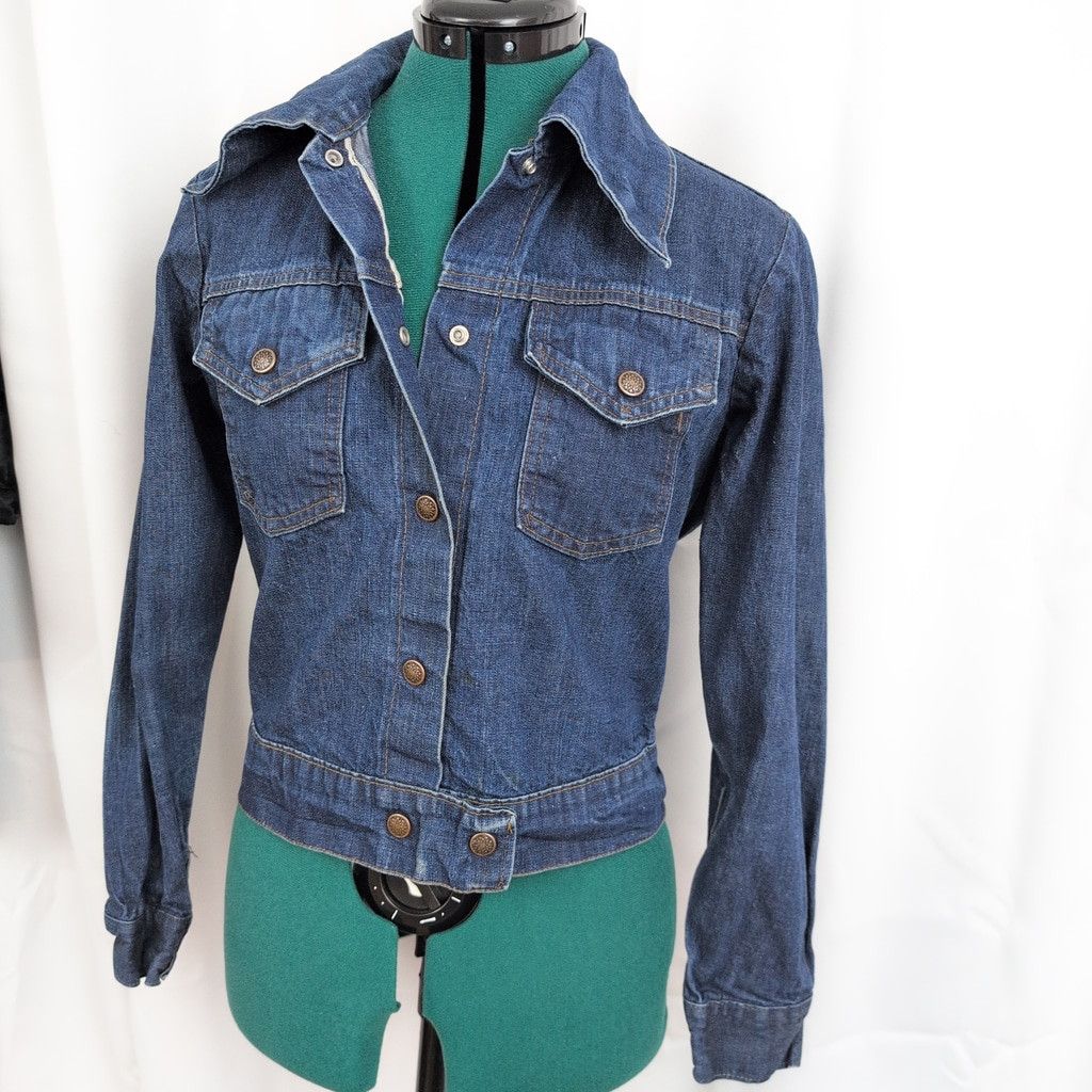 Vintage Ladies' Vintage Selvedge Denim Snap Button Jacket Size S / US 4 / IT 40 - 1 Thumbnail