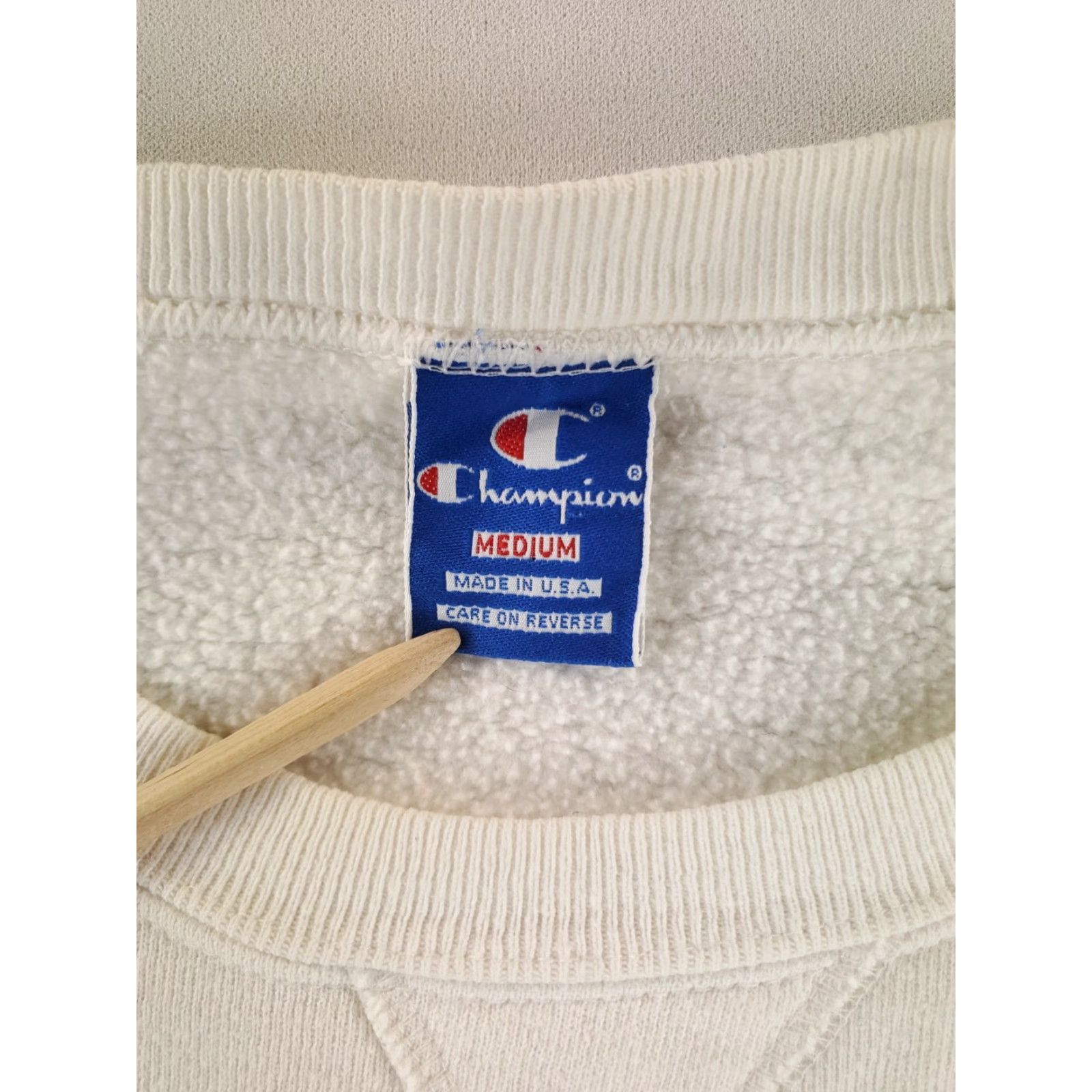 Champion VINTAGE Champion Sweatshirt Notre Dame Fightin Irish Made USA White Mens M 80s 90s Size US M / EU 48-50 / 2 - 2 Thumbnail