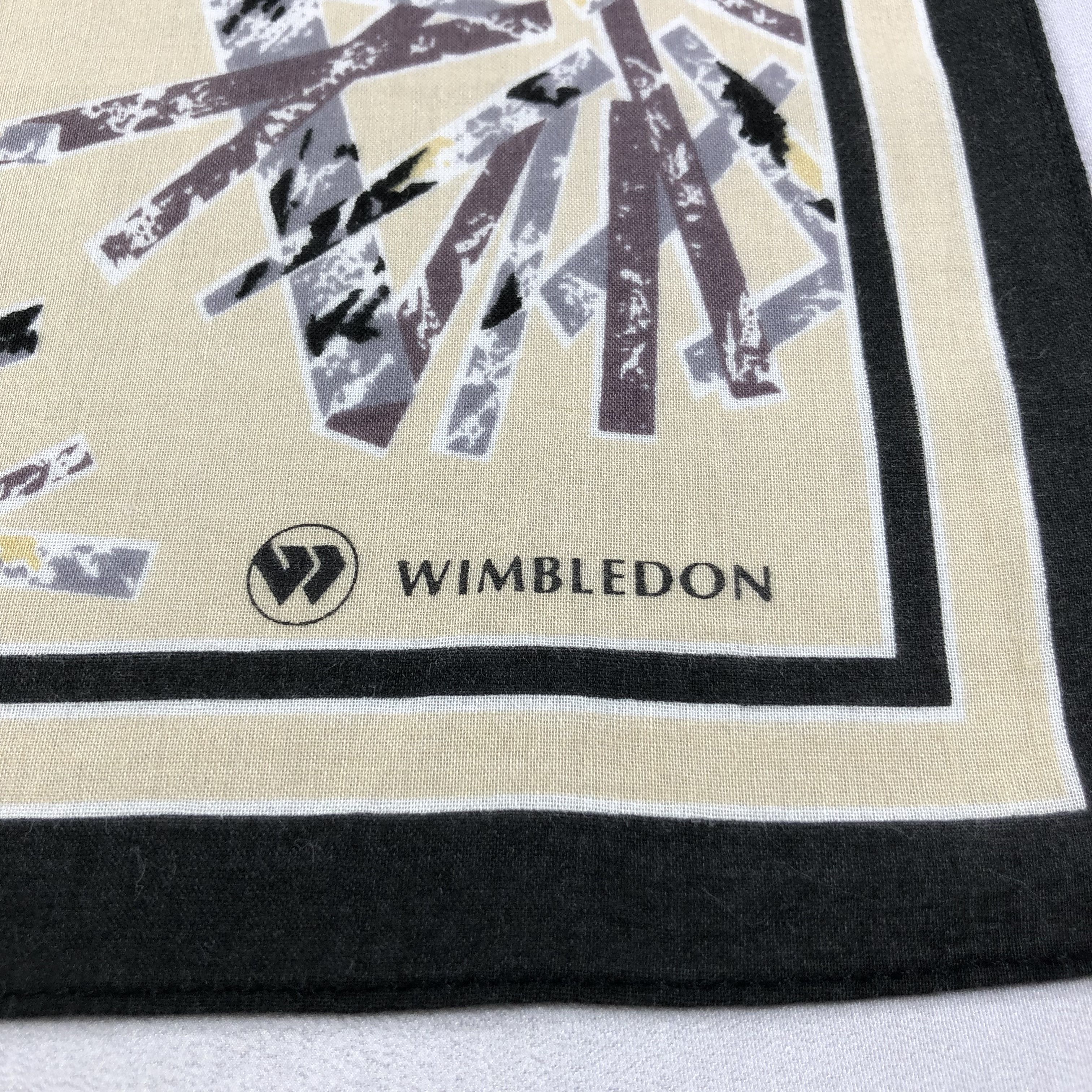 Vintage Wimbledon Abstract Handkerchief Neckerchief Bandana H2119 Size ONE SIZE - 4 Thumbnail