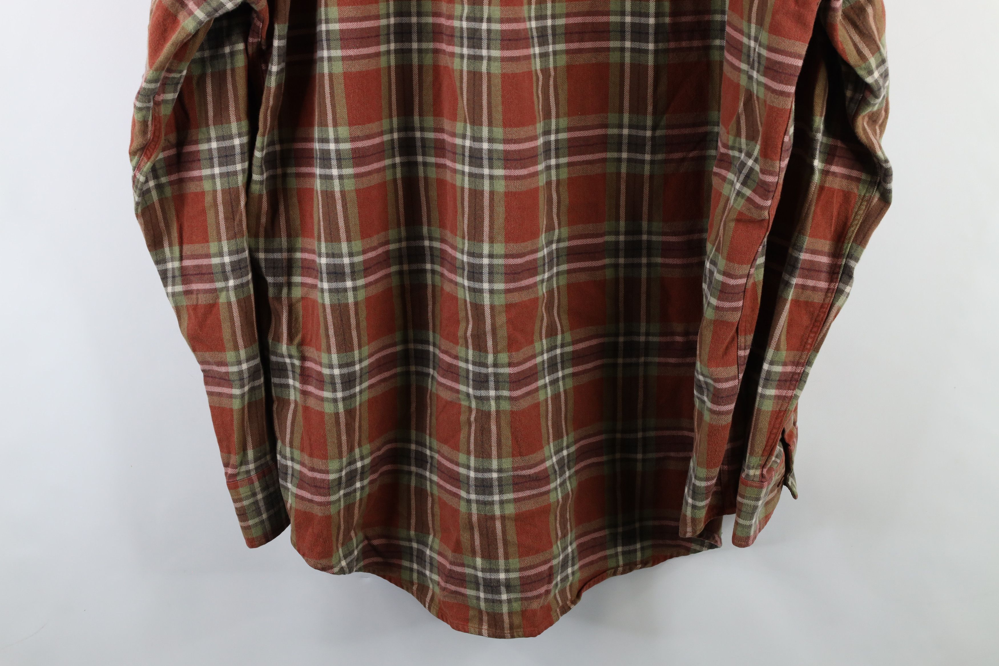 Lands' End × Vintage Vintage 90s Lands End Flannel Button Down Shirt Plaid Size US XXL / EU 58 / 5 - 14 Thumbnail