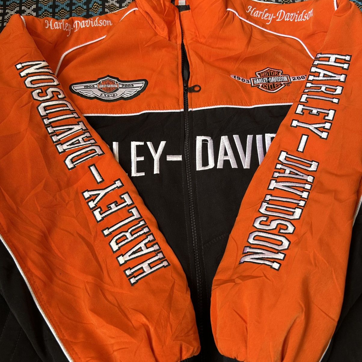 Harley Davidson Vintage 2003 100th Anniv. Harley Davidson Bomber Jacket Size US M / EU 48-50 / 2 - 4 Thumbnail
