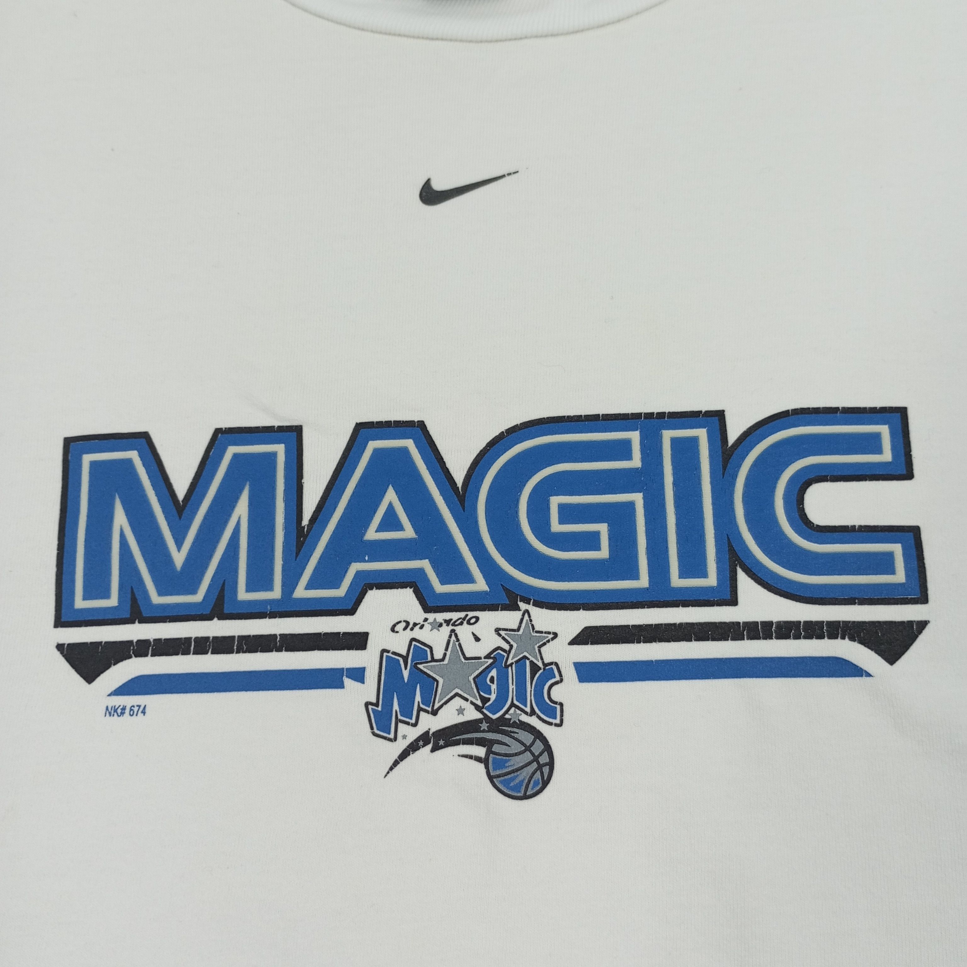 NBA × Nike × Vintage Nike Magic Orlando Basketball Team Center Design Tshirt Size US XXL / EU 58 / 5 - 2 Thumbnail