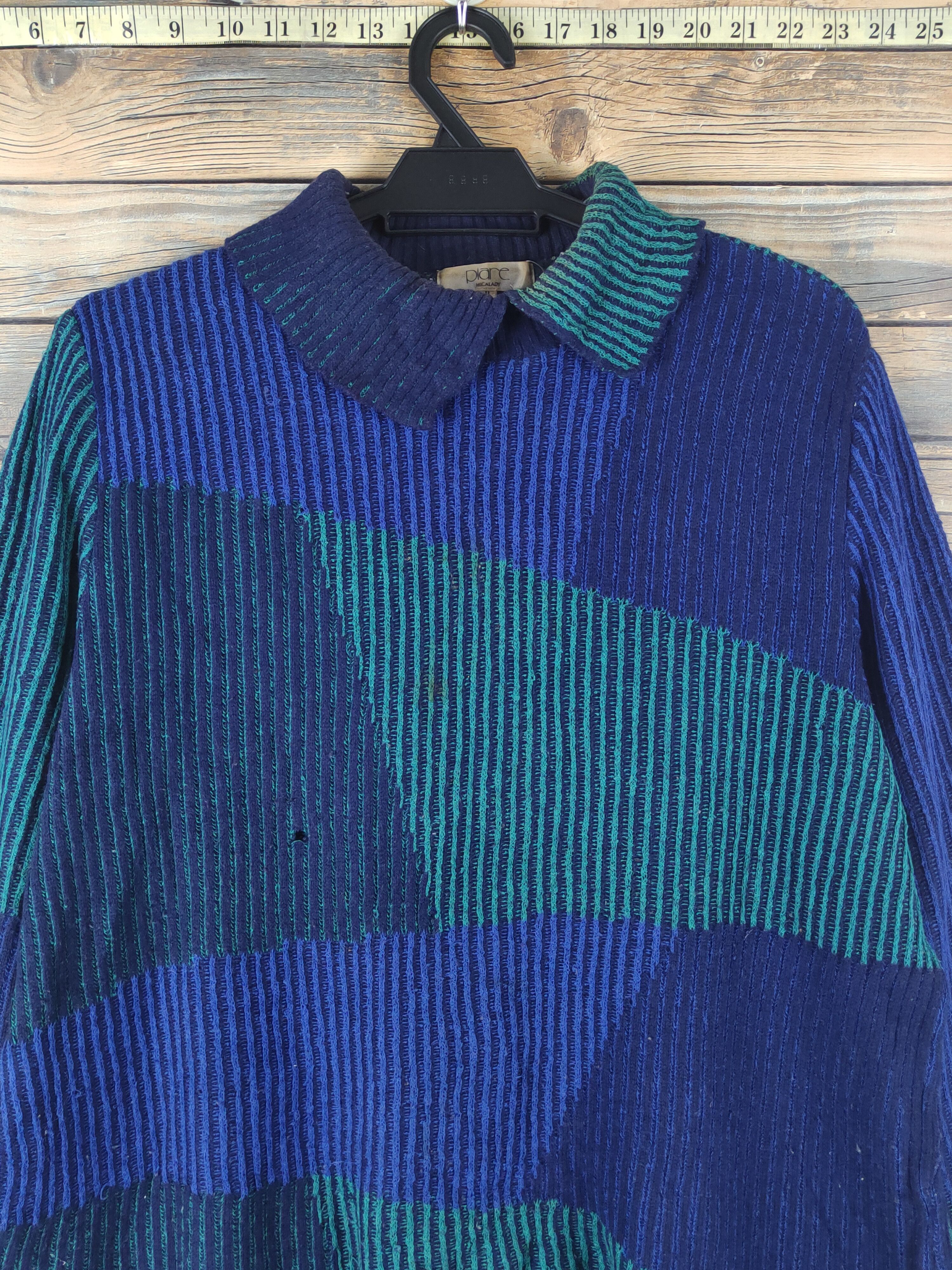 Homespun Knitwear Piare-Micalady Blue Green Knitwear Sweatshirts #W1529 Size M / US 6-8 / IT 42-44 - 2 Thumbnail