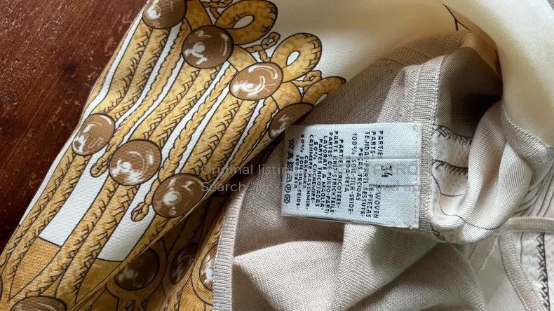 Hermes Hermes Brandenburg Silk and Cashmere Bat Sleeve Top Size XXS / US 00 / IT 34 - 7 Thumbnail