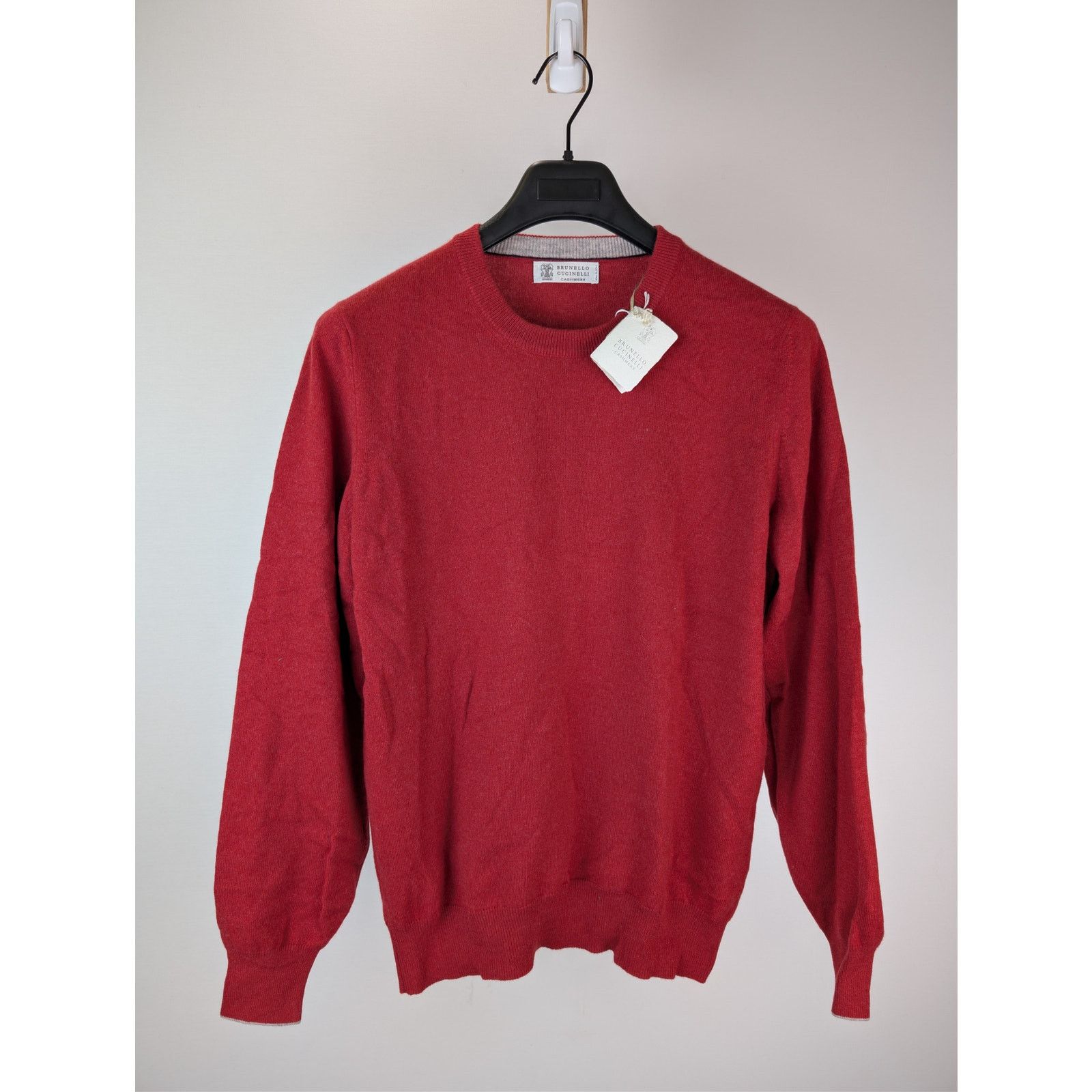 Brunello Cucinelli o1rshd1 CC20 Cashmere Crewneck Sweater in Red Size US M / EU 48-50 / 2 - 2 Thumbnail