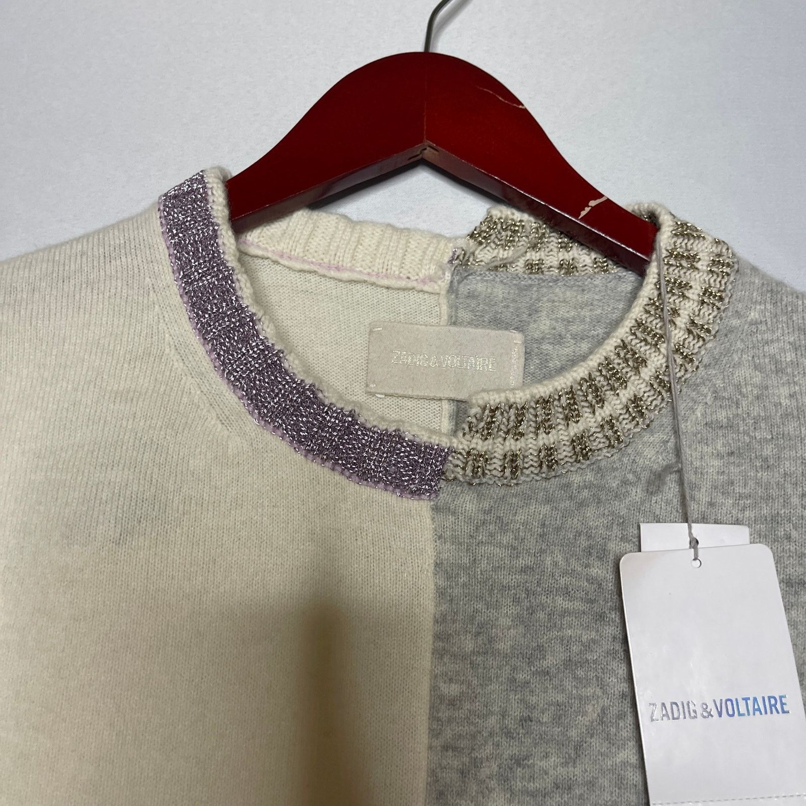 Zadig & Voltaire Zadig & Voltaire two-tone wool-cashmere crewneck sweater S Size S / US 4 / IT 40 - 3 Thumbnail