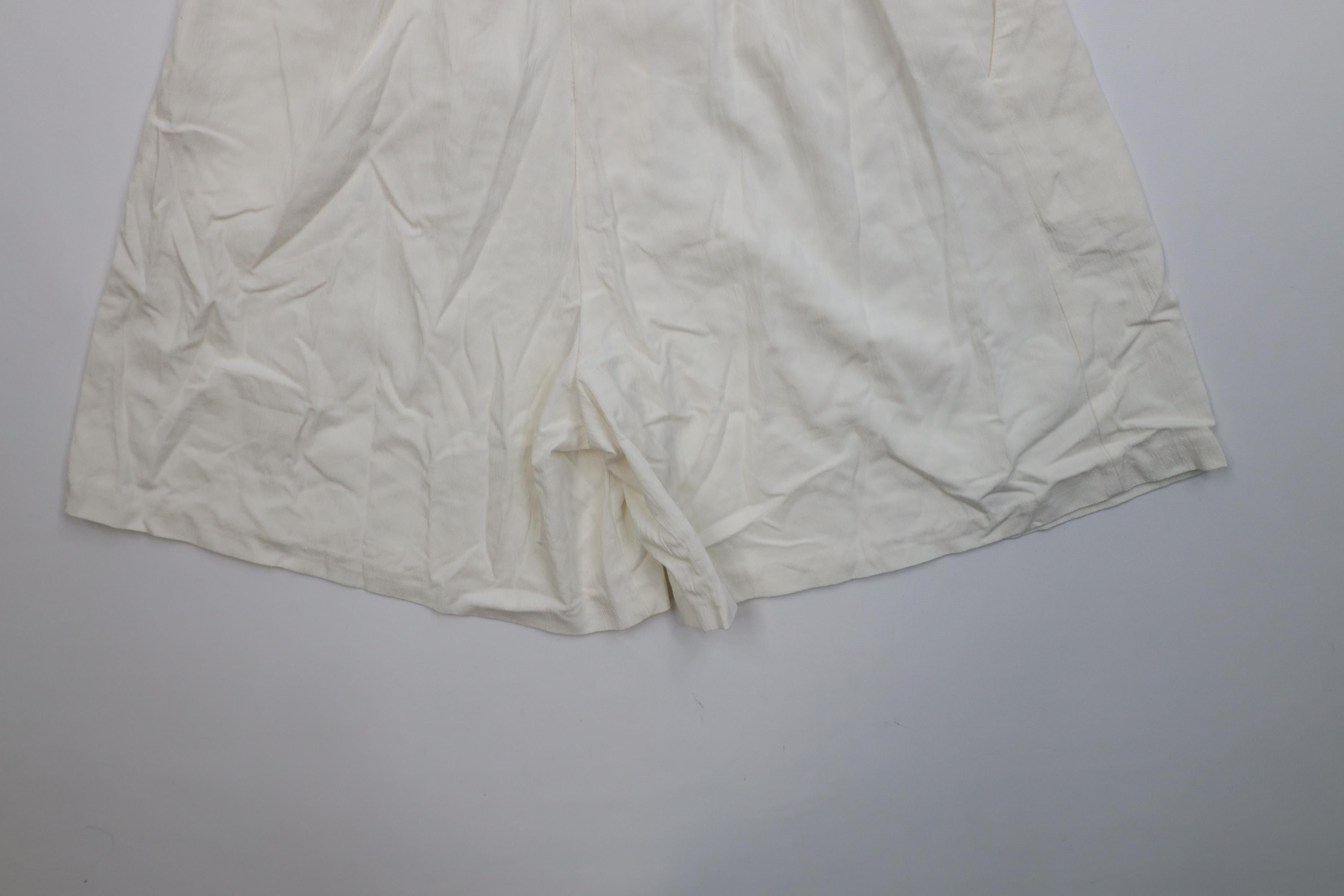 Vintage Vtg 90s Streetwear Gabardine Baggy Chino Shorts Cream USA Size 32" / US 10 / IT 46 - 13 Thumbnail