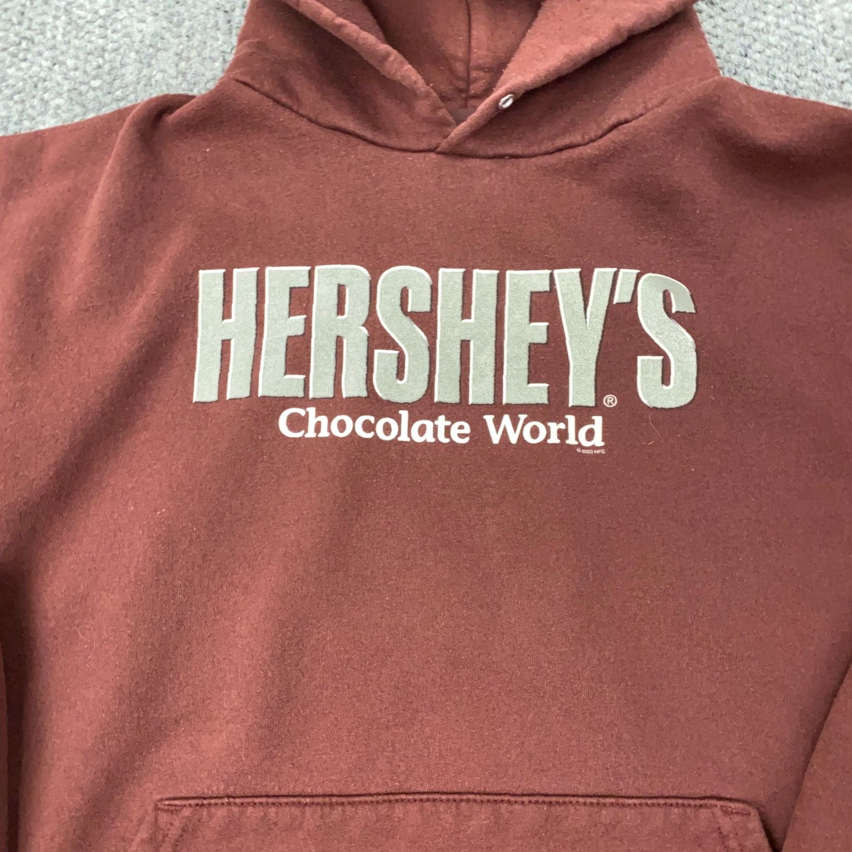 Vintage VINTAGE Hershey's Hoodie Mens 2XL Pullover Sweatshirt Fall Brown Logo Fleece Size US XXL / EU 58 / 5 - 2 Thumbnail