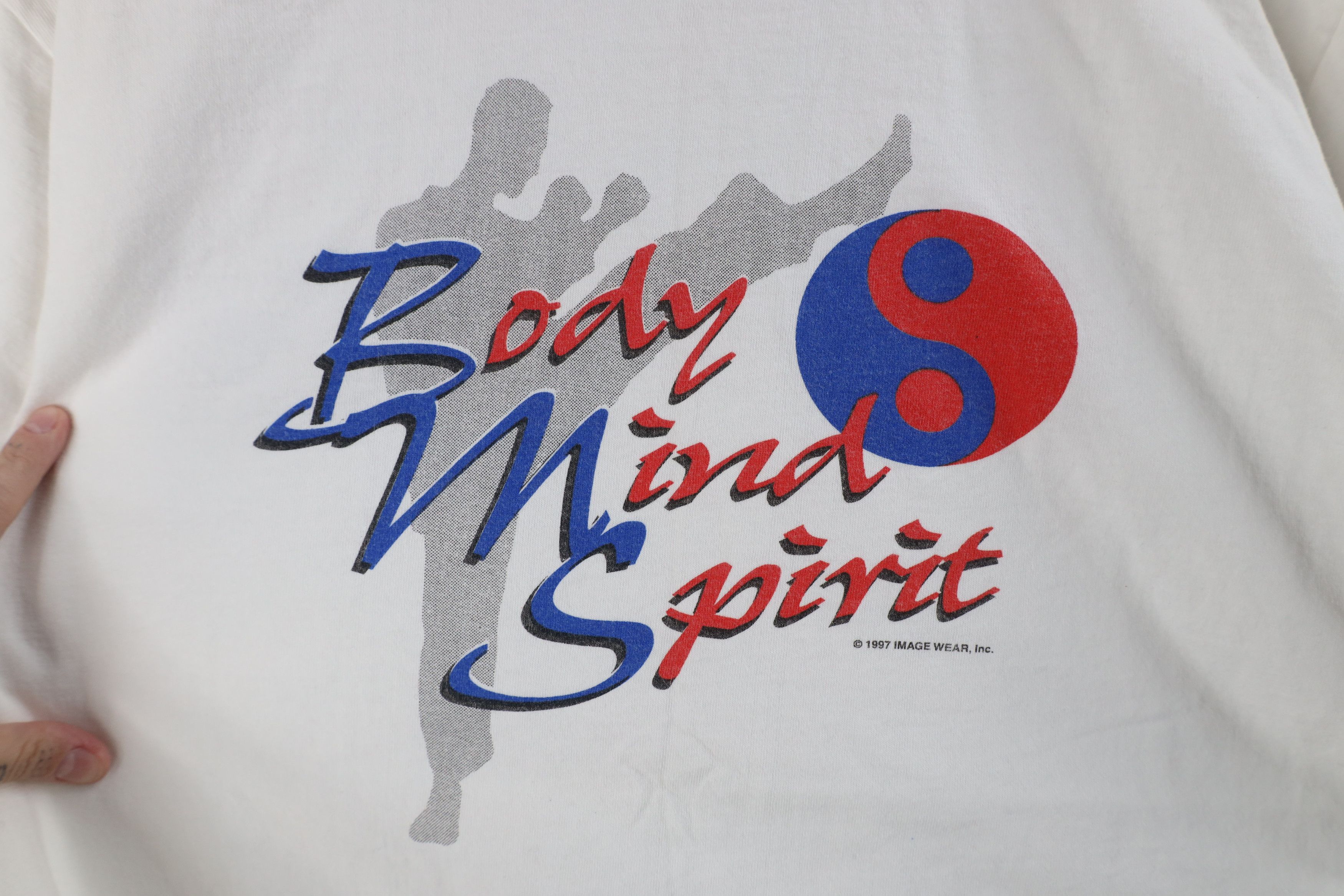 Vintage Vintage 90s Martial Arts America Jiu Jitsu T-Shirt White Size US M / EU 48-50 / 2 - 9 Thumbnail
