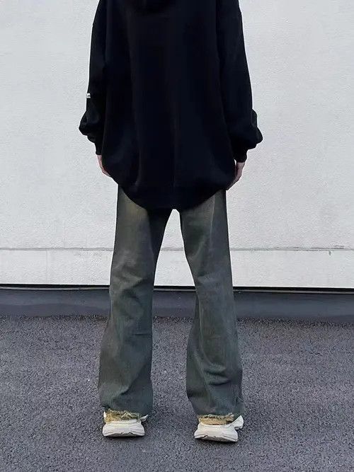 VIBE Vintage washed studded wide-leg baggy jeans Size US 33 - 4 Thumbnail