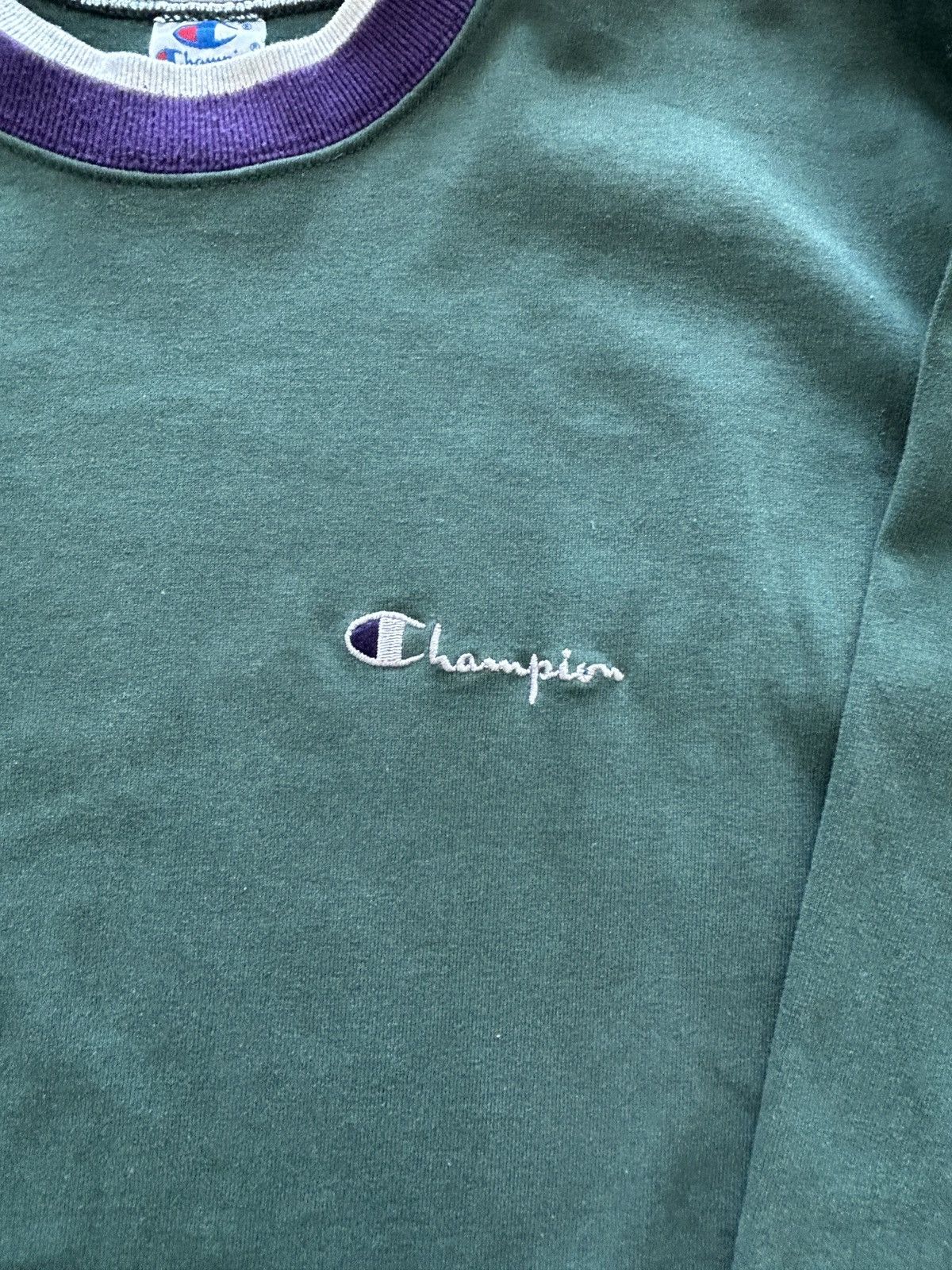 Champion Vintage 90s Champion Script Logo Sweatshirt Size US L / EU 52-54 / 3 - 2 Thumbnail
