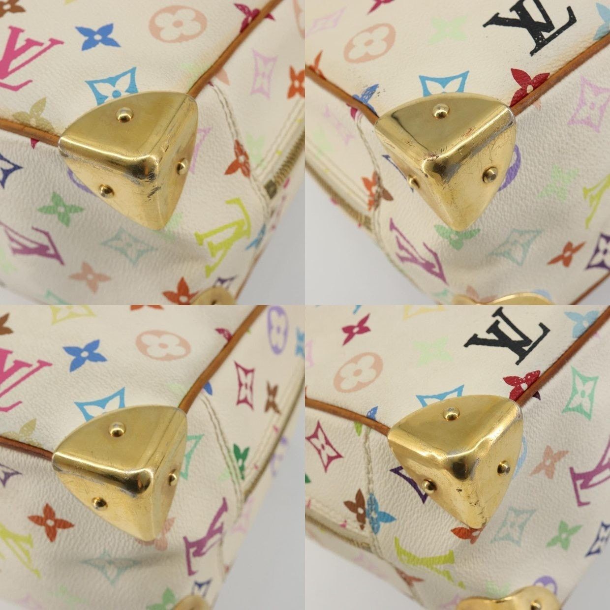 Louis Vuitton Louis Vuitton Monogram Multicolor Trouville Handbag White Size ONE SIZE - 11 Thumbnail