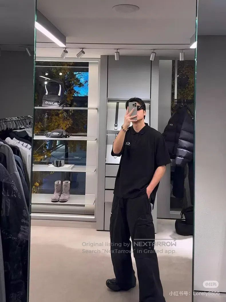 Balenciaga Balenciaga Black ringed lettering embroidery Polo shirt Size US M / EU 48-50 / 2 - 7 Thumbnail