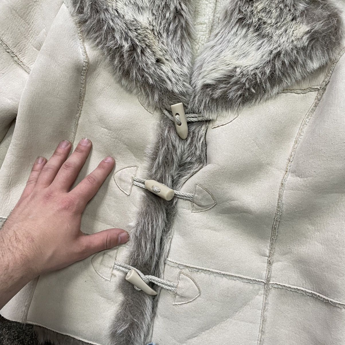 20471120 Vintage Y2K Furry Jacket Mohair Punk Opium BALENCIAGA Style Size M / US 6-8 / IT 42-44 - 4 Thumbnail