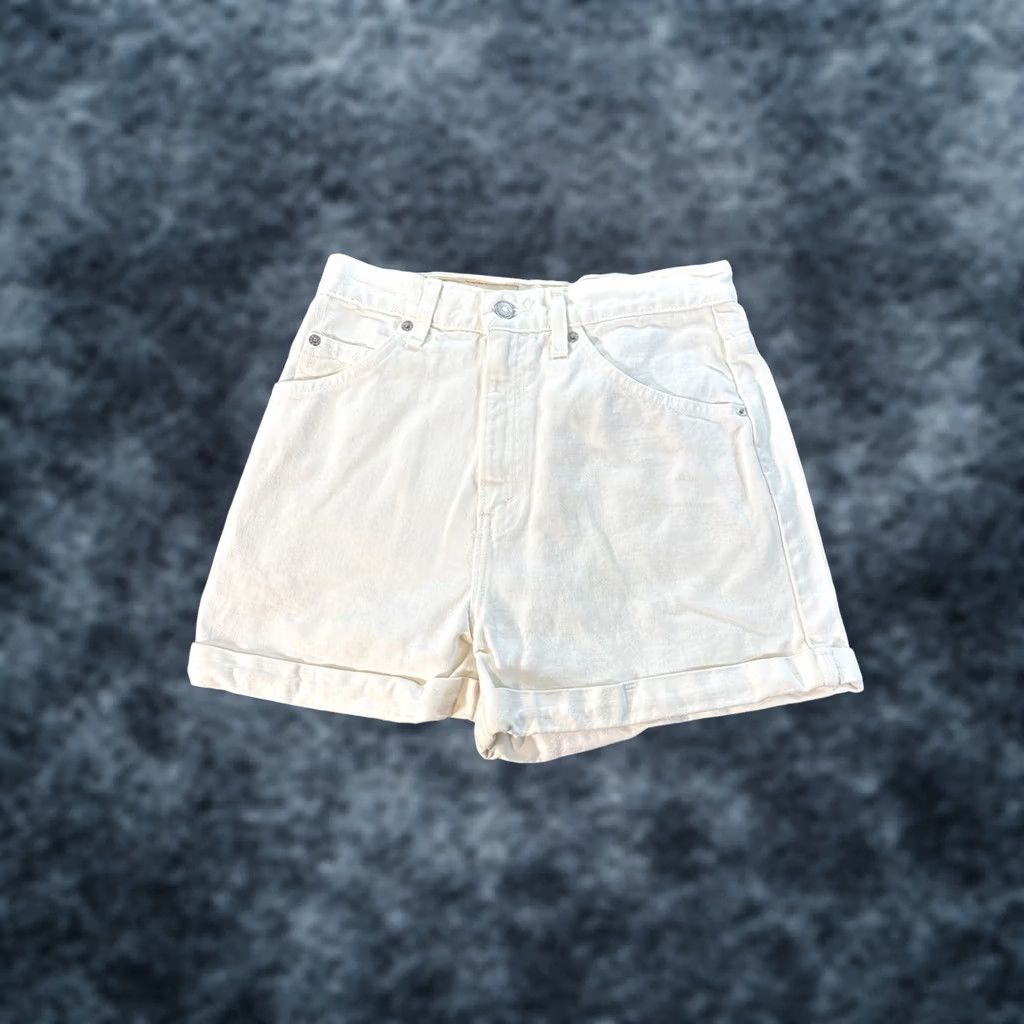 Levi's VINTAGE Levi's 954 Orange Tab Shorts Womens 28 White High Rise Mom Cuffed 90s Womens Size 30" / US 8 / IT 44 - 1 Thumbnail