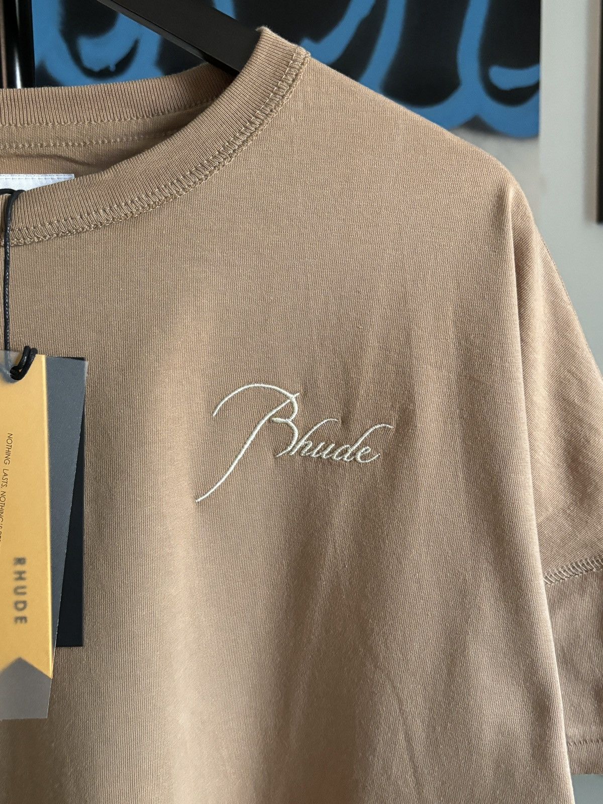 Rhude RHUDE VINTAGE BROWN REVERSE LOGO TEE Size US M / EU 48-50 / 2 - 5 Thumbnail