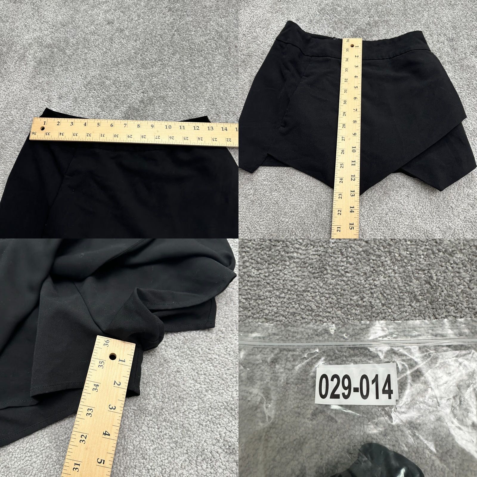 AQUA Aqua Skort Back Zip Womens Small Black Casual 26x13 Mini Size 28" / US 6 / IT 42 - 8 Thumbnail