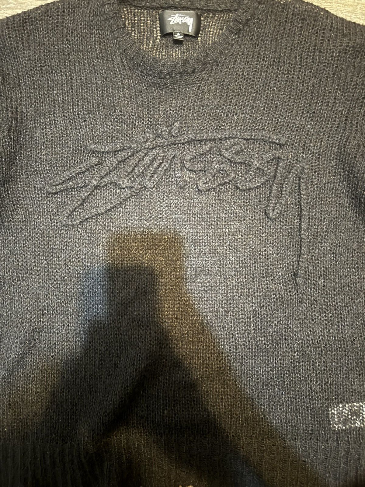 Stussy Stussy Loose Knit Logo Black Size US L / EU 52-54 / 3 - 2 Thumbnail