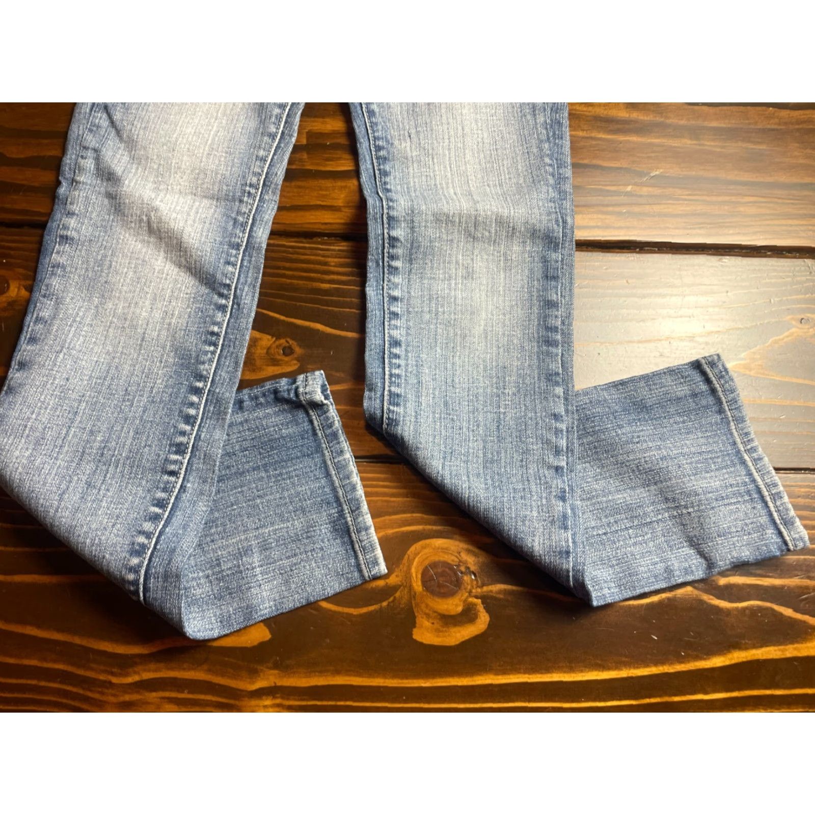 Vintage VIGOSS Jeans Women's Size 5 Blue Denim Straight Leg Pockets Size 27" / US 4 / IT 40 - 3 Thumbnail