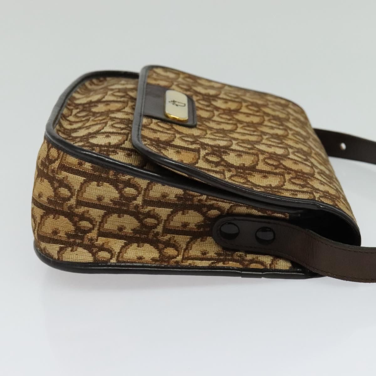 Dior DIOR Trotter Canvas Shoulder Bag Brown Gold Size ONE SIZE - 5 Thumbnail