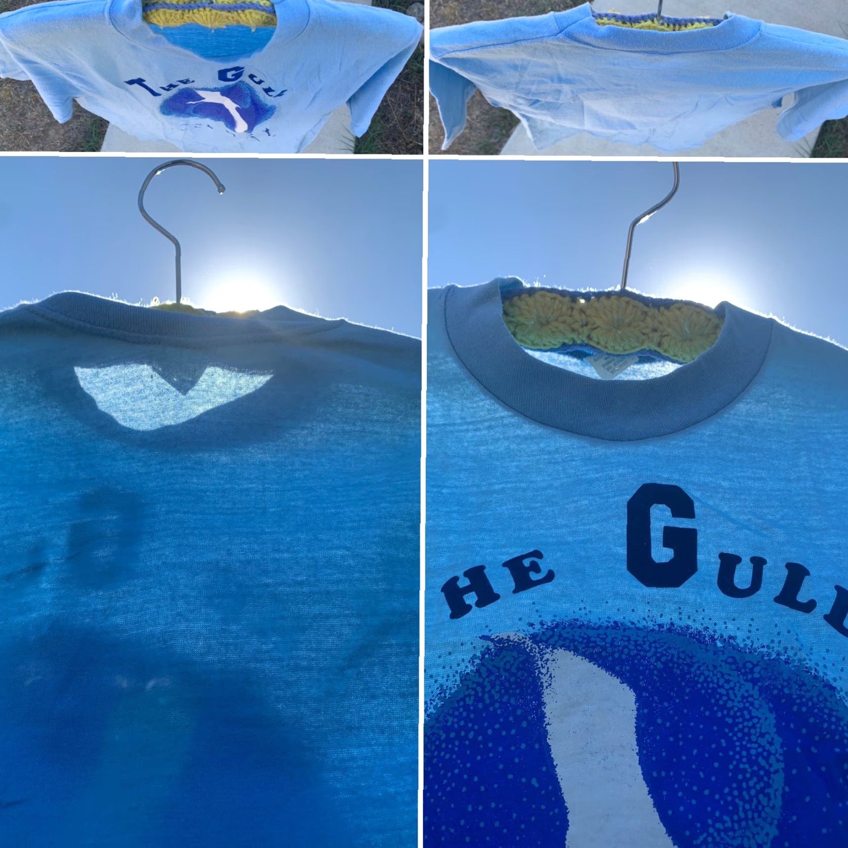 Vintage VINTAGE The Gull seagull seagulls graphic t-shirt c. INSTA 73 size M 1970s 70s blue unisex shirt graphic tee 1970s Mens Womens Boys Girls Size US M / EU 48-50 / 2 - 2 Thumbnail