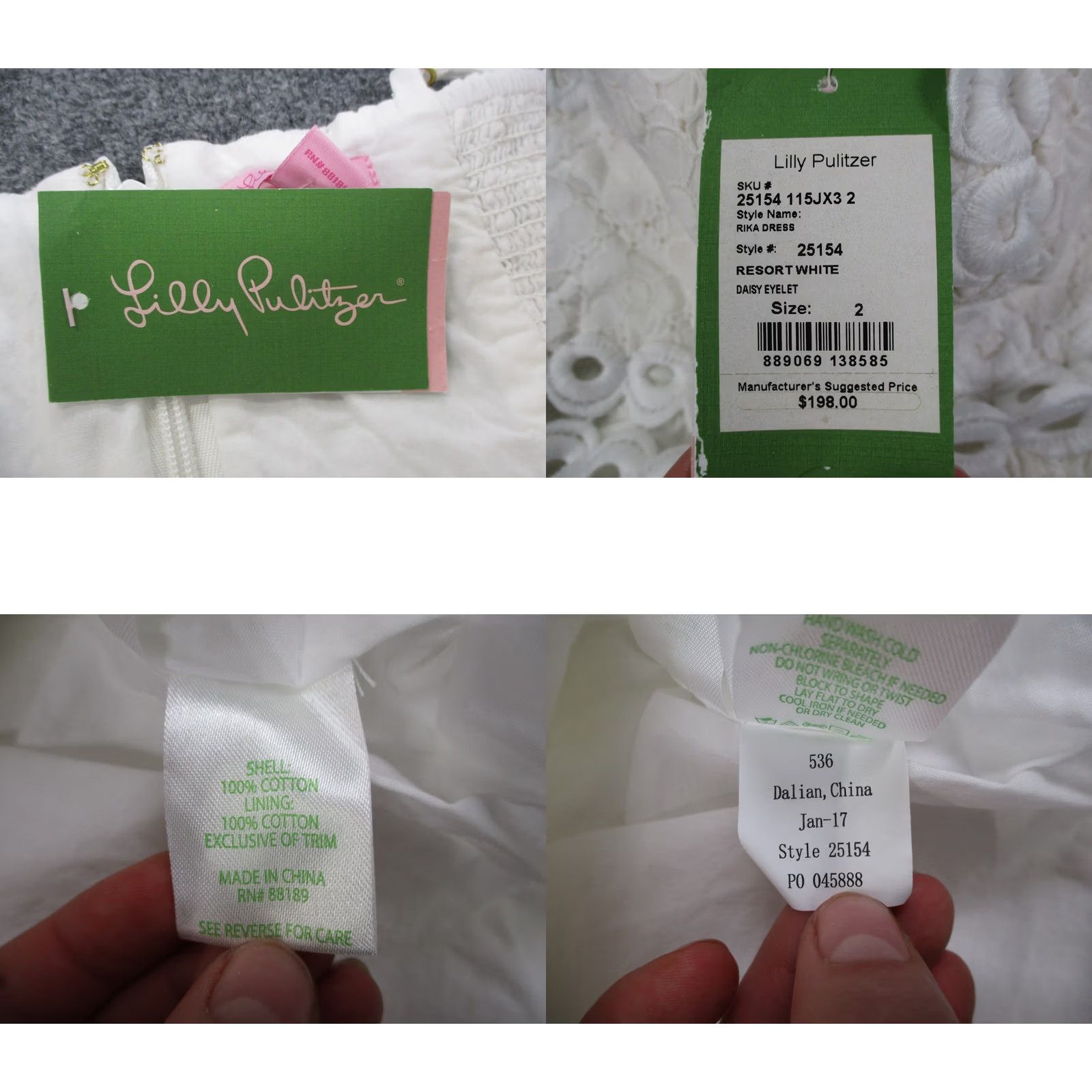 Lilly Pulitzer Lilly Pulitzer Dress Women 2 White Rika Daisy Lightweight Short Summer Flowy NEW Size 26" / US 2 / IT 38 - 8 Thumbnail