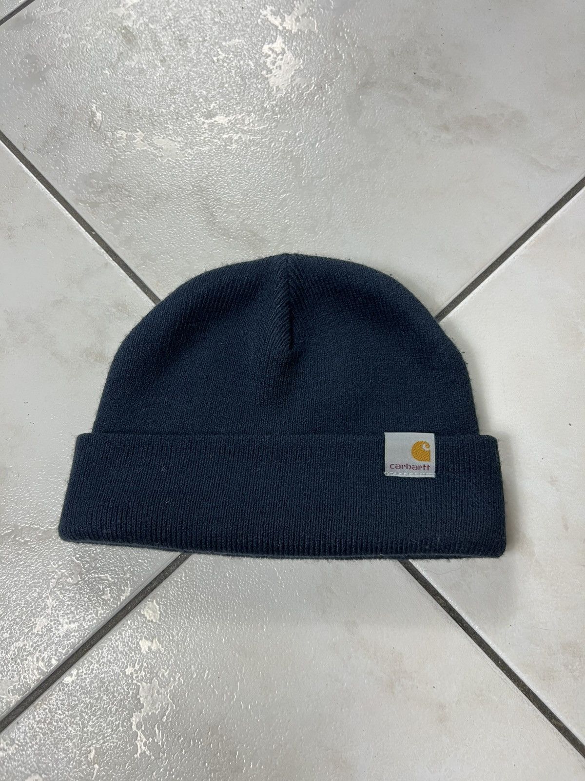 Carhartt Vintage Carhartt stratus hat low y2k knitted navy beanie hat Size ONE SIZE - 3 Thumbnail