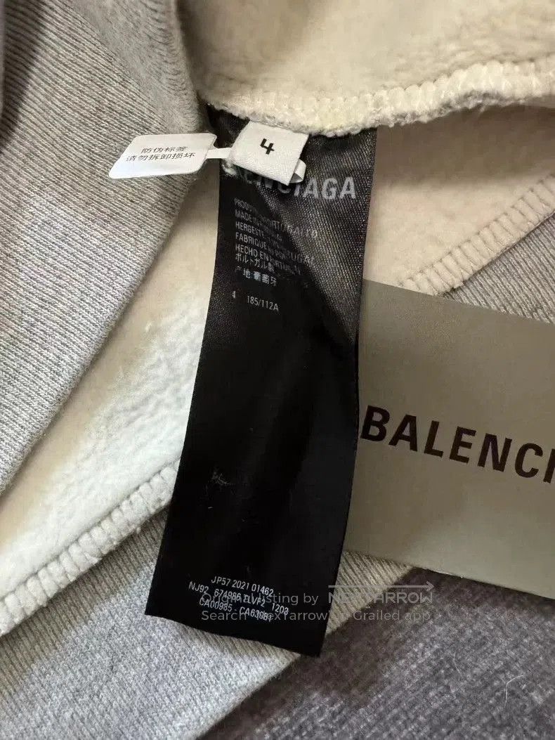 Balenciaga Balenciaga Gray Graffiti Hoodie. Size US XL / EU 56 / 4 - 4 Thumbnail