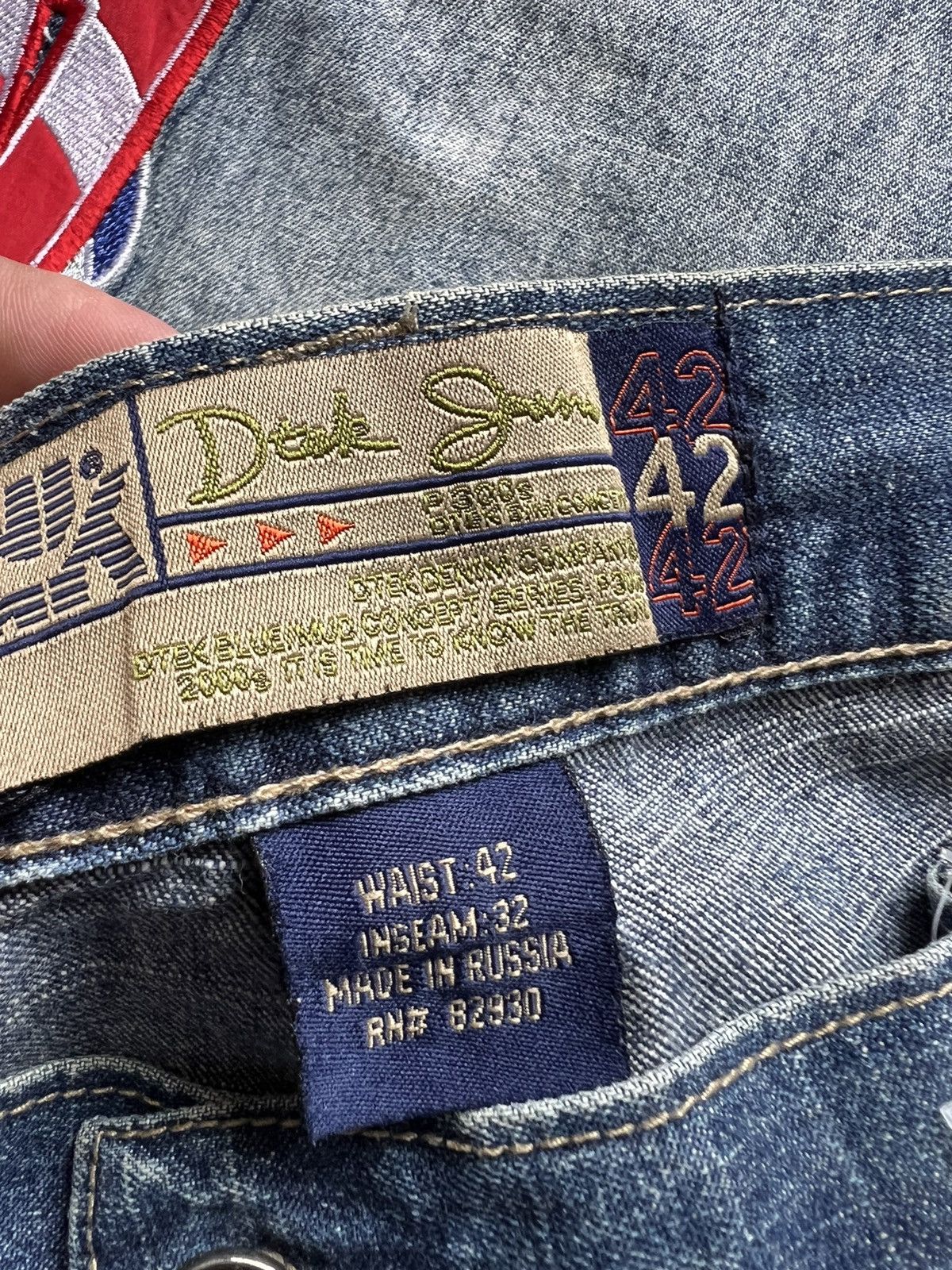 NBA 🔥Steals🔥 Vtg Y2K Dtek Jeans Hip Hop Baggy Style W42 x L32 Size US 42 / EU 58 - 14 Thumbnail