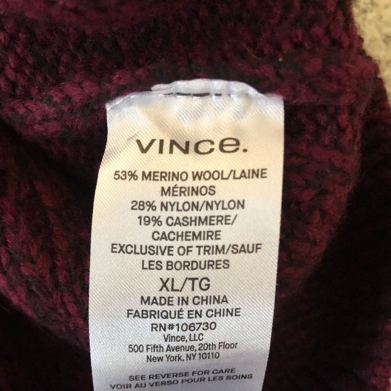 Vince Mixed Cable Merino Wool & Cashmere Blend Sweater from Vince Size XL / US 12-14 / IT 48-50 - 8 Thumbnail