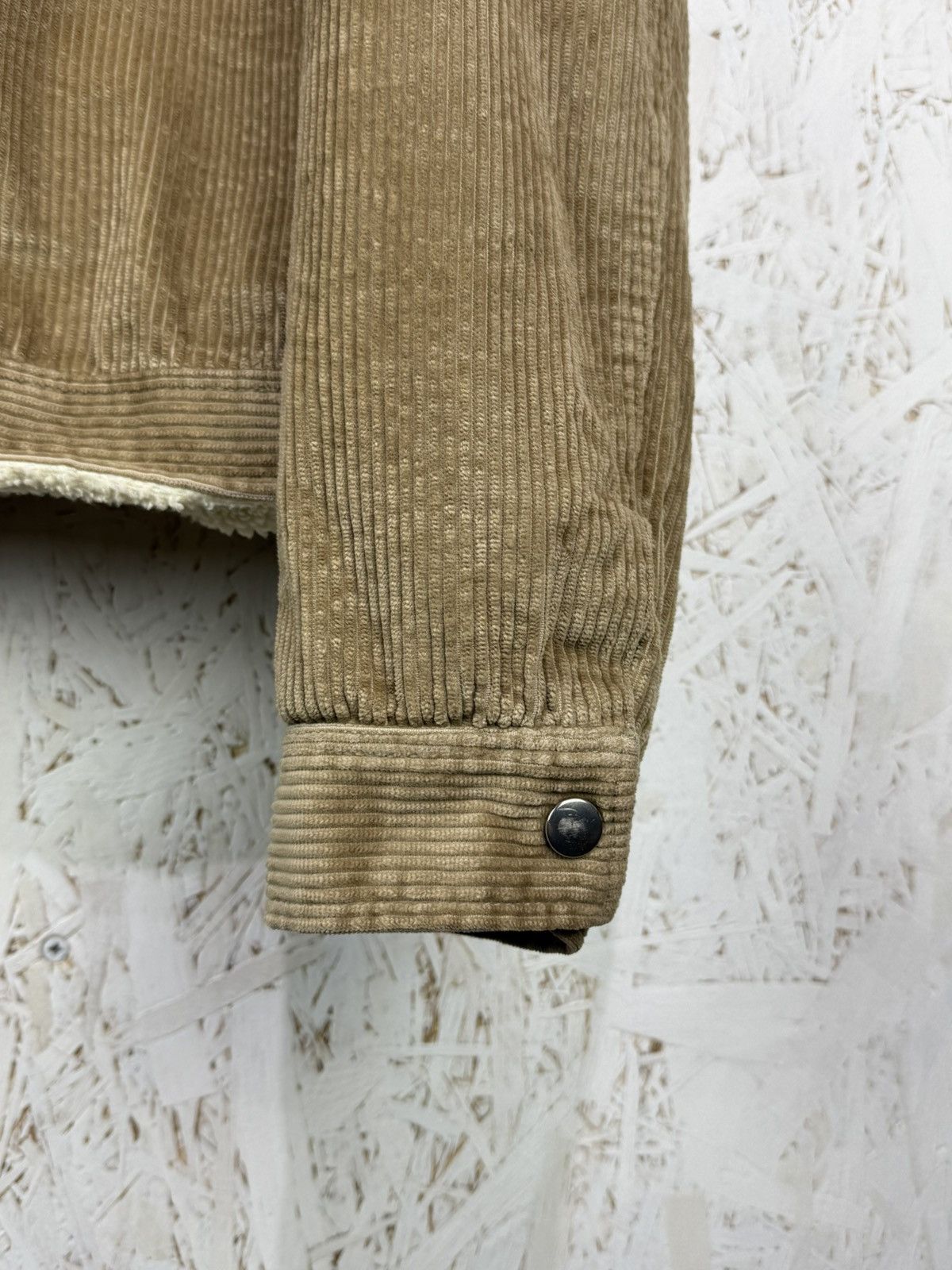 A.P.C. APC Shearling Ribbed Corduroy Sherpa Jacket Size L Beige Size US L / EU 52-54 / 3 - 4 Thumbnail