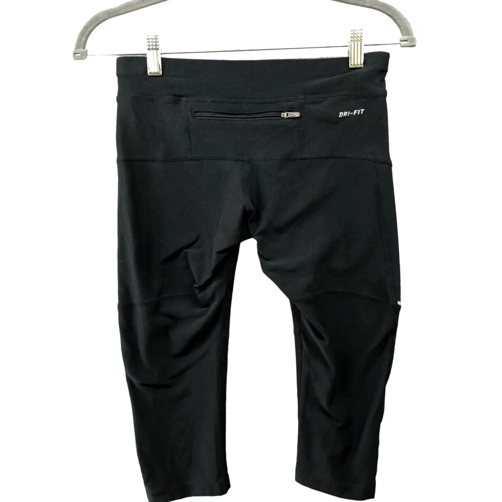 Nike Nike Running Capri Leggings Womens XS Black Stay Warm Zip Pocket Gym Size 26" / US 2 / IT 38 - 2 Thumbnail
