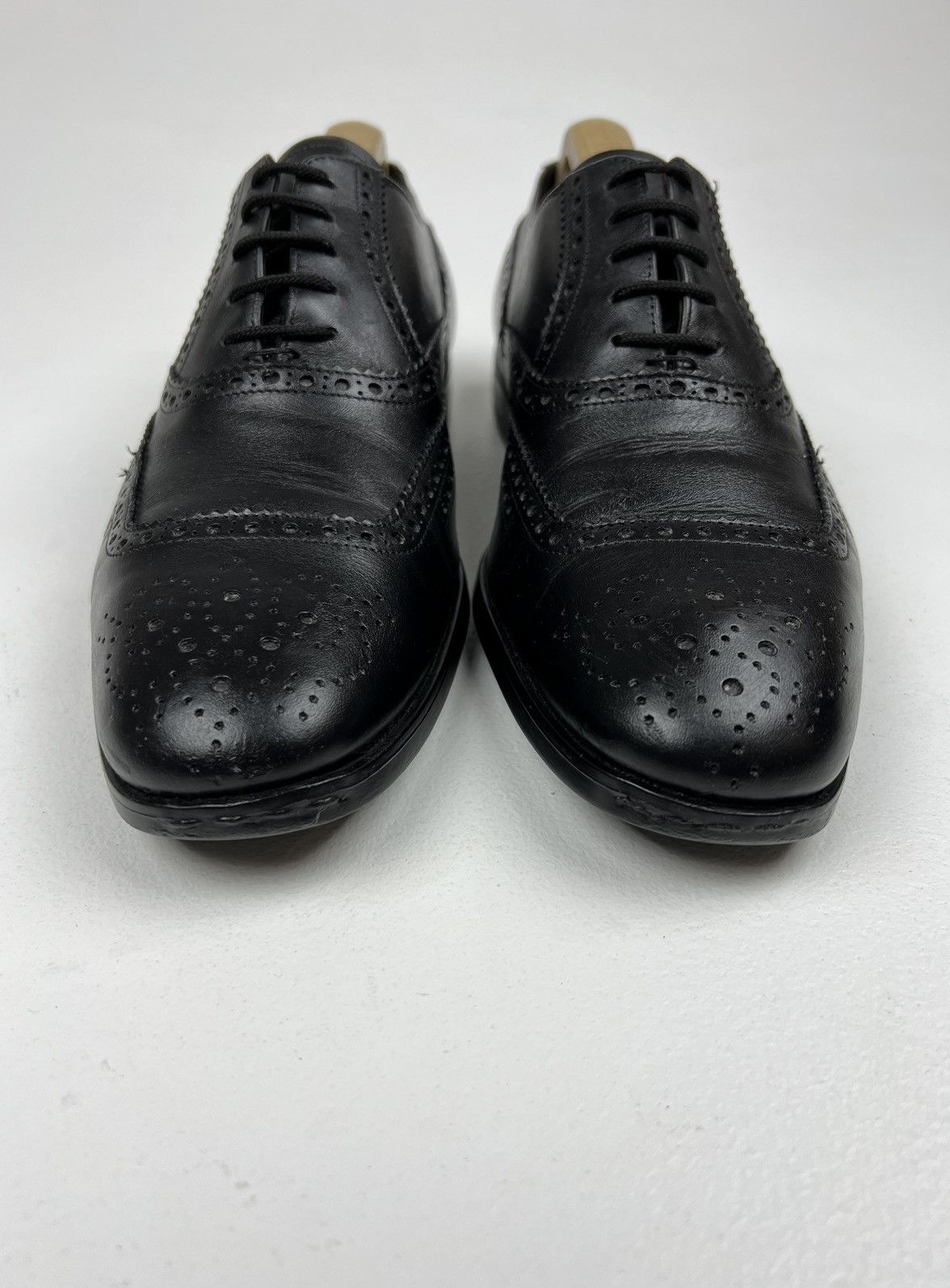 Prada PRADA MILANO Oxfords Leather Shoes Wingtip Black Men’s Size US 8.5 / EU 41-42 - 4 Thumbnail