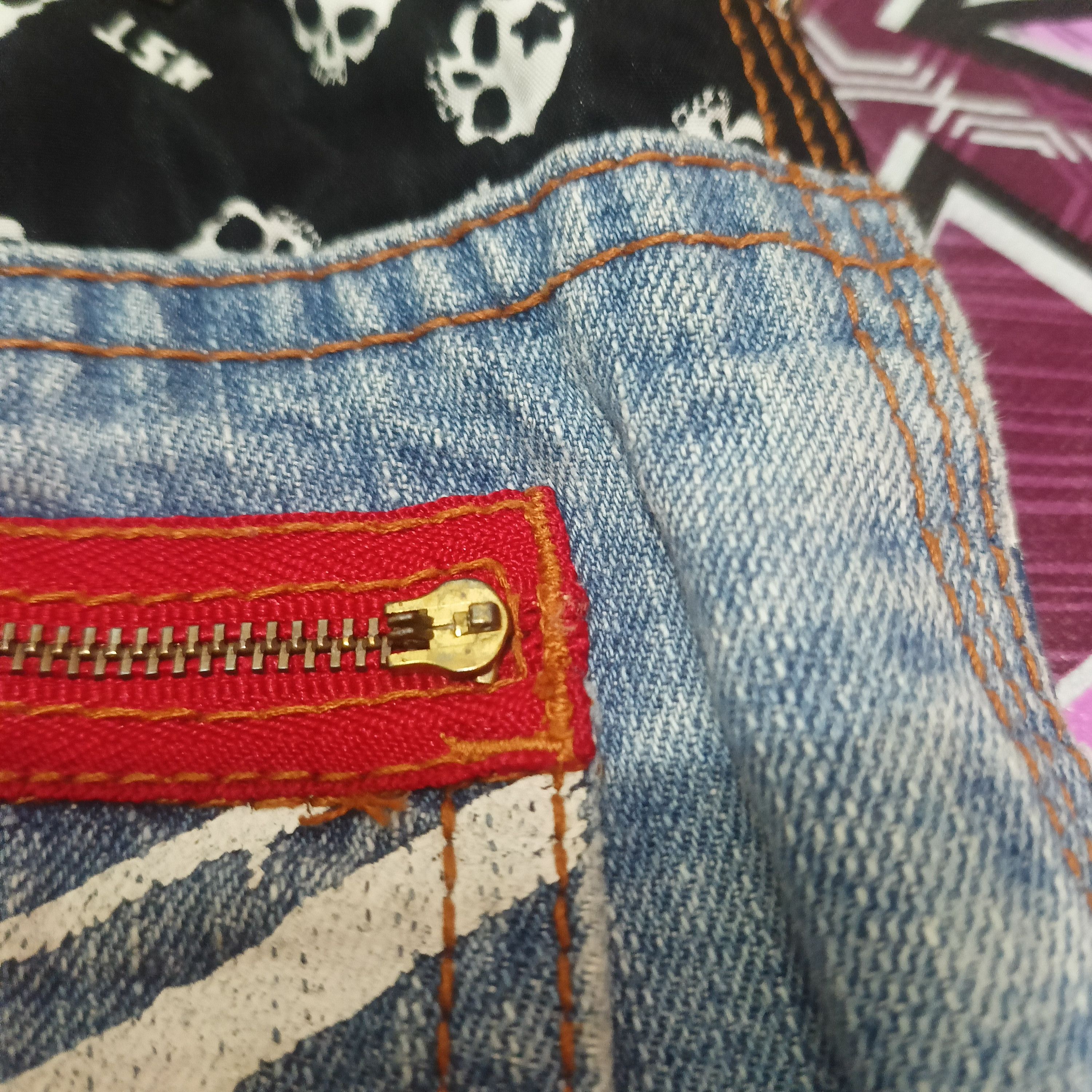 Japanese Brand RARE JEANS SKULLS BA-TSU STUDIOS BOY Flared Denim Size US 29 - 20 Thumbnail