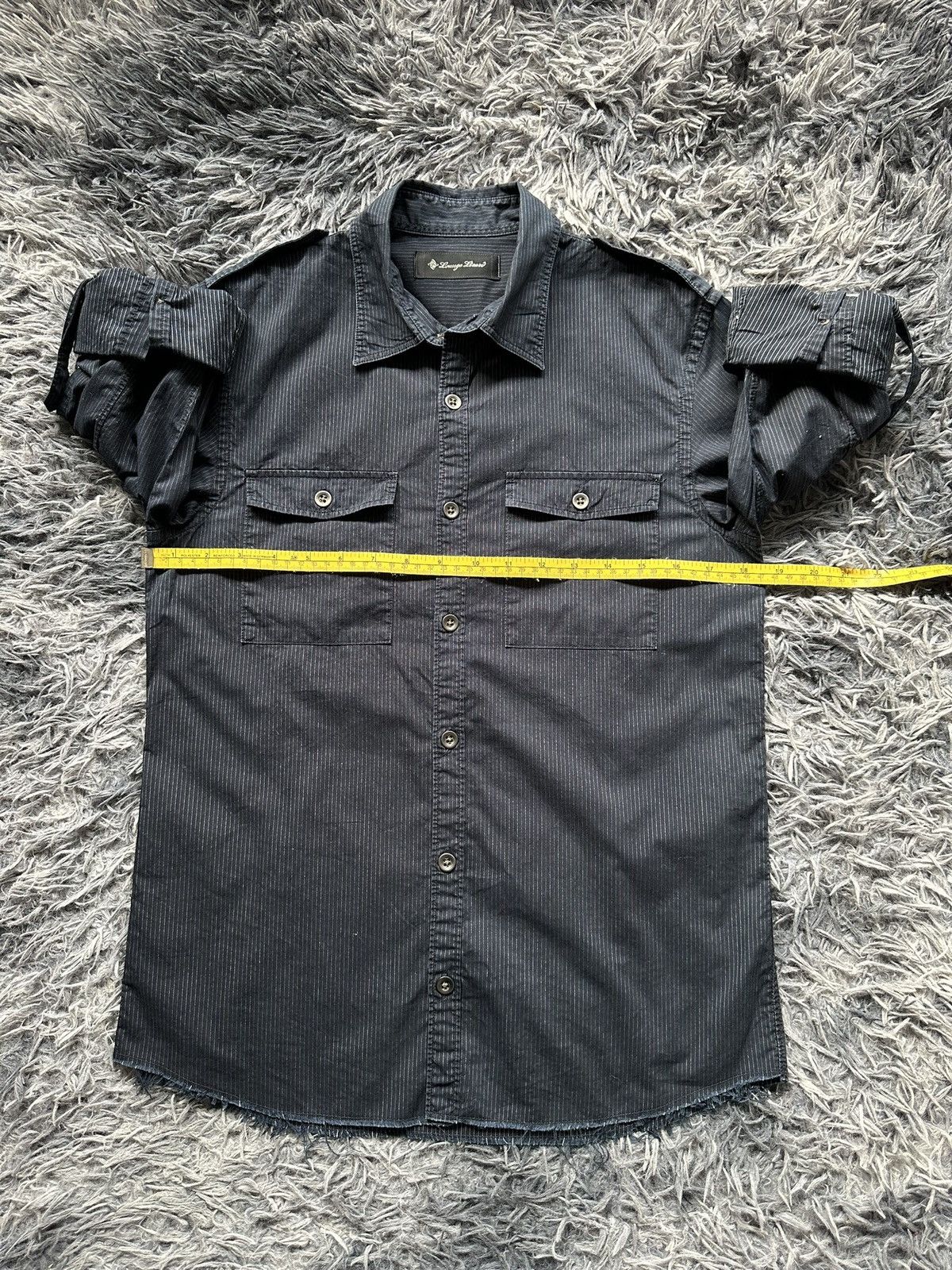 Lounge Lizard 00's - Lounge Lizard pinstripe double pocket shirt Size US M / EU 48-50 / 2 - 16 Thumbnail