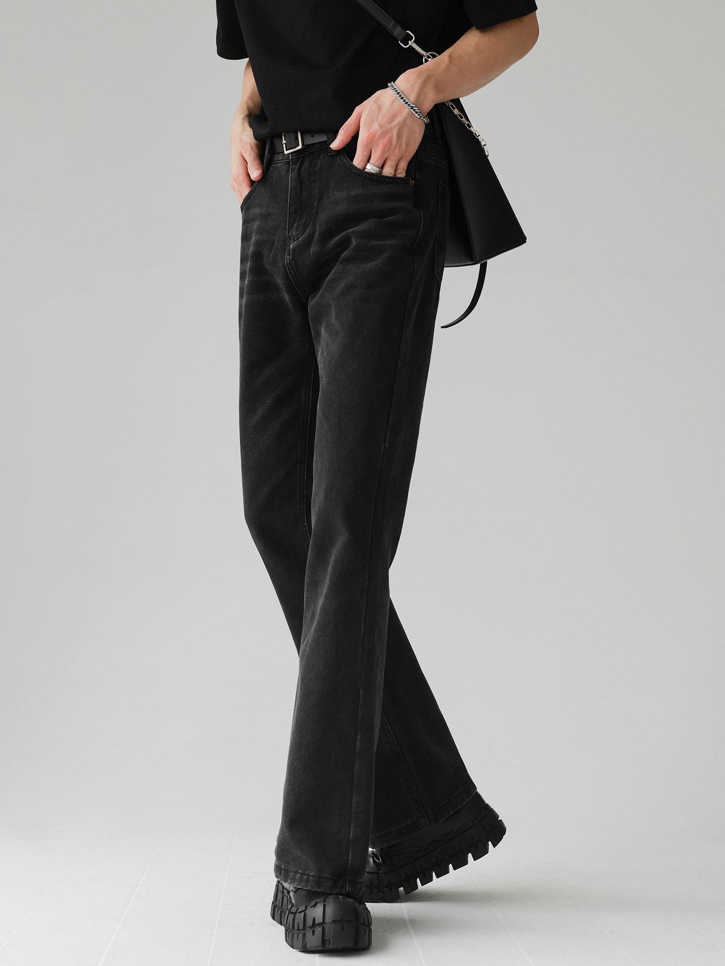 Japanese Brand × Jean American retro loose cleanfit flared jeans for men Size US 32 / EU 48 - 4 Thumbnail