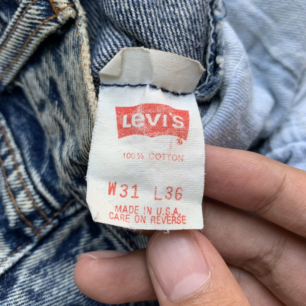 Levi's 90s Vintage Levi's 501 Acid Wash Pants Size US 29 - 6 Thumbnail