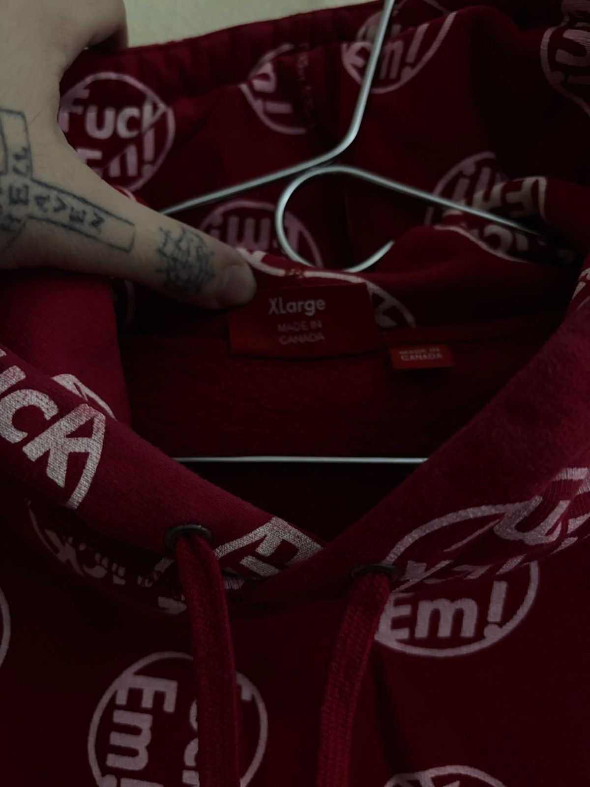 Supreme Supreme F*CK EM Hoodie Size US XL / EU 56 / 4 - 4 Thumbnail