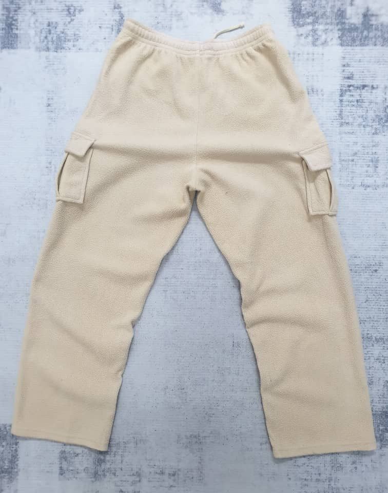 Japanese Brand Unbranded beige colour cargo fleece pant Size US 32 / EU 48 - 6 Thumbnail