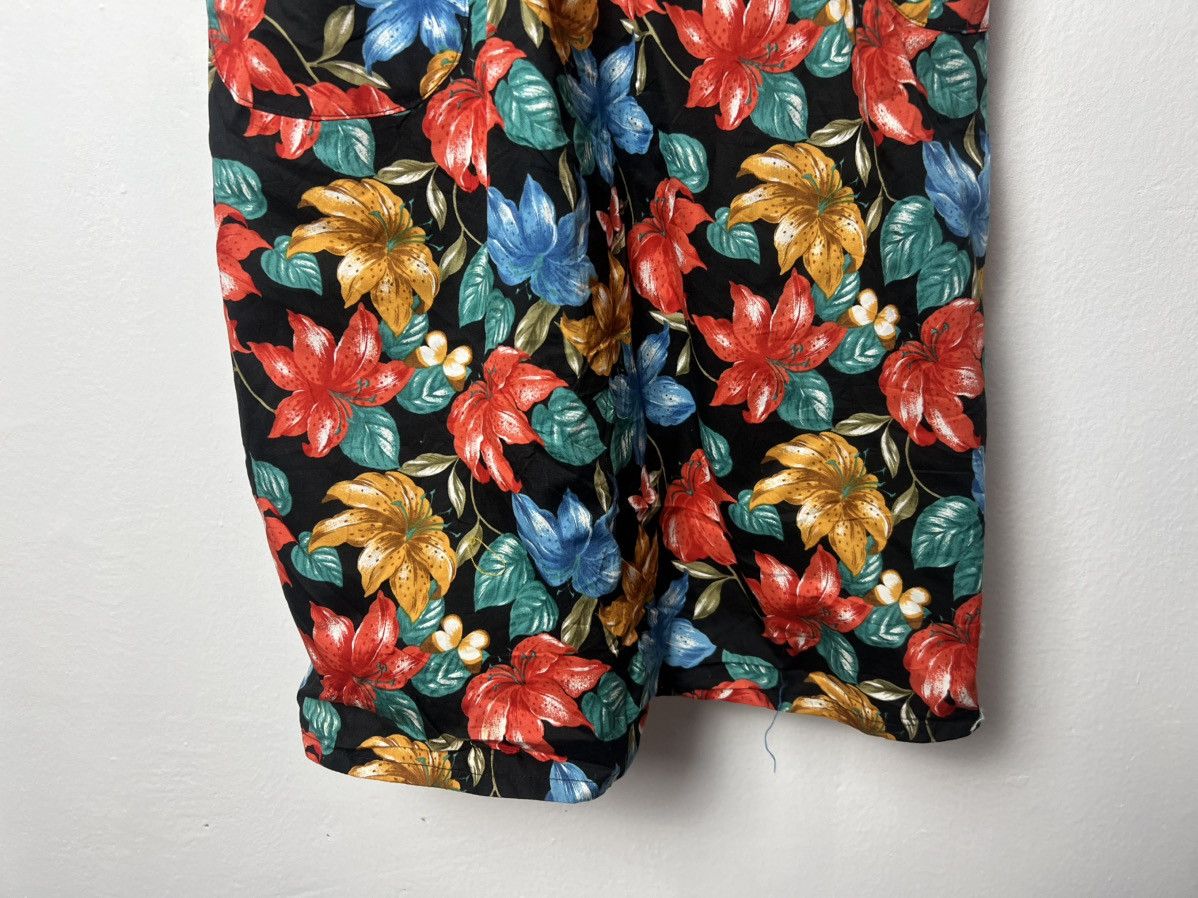 Japanese Brand Vintage Hanae Mori Floral Print Apron Dress Size ONE SIZE - 4 Thumbnail