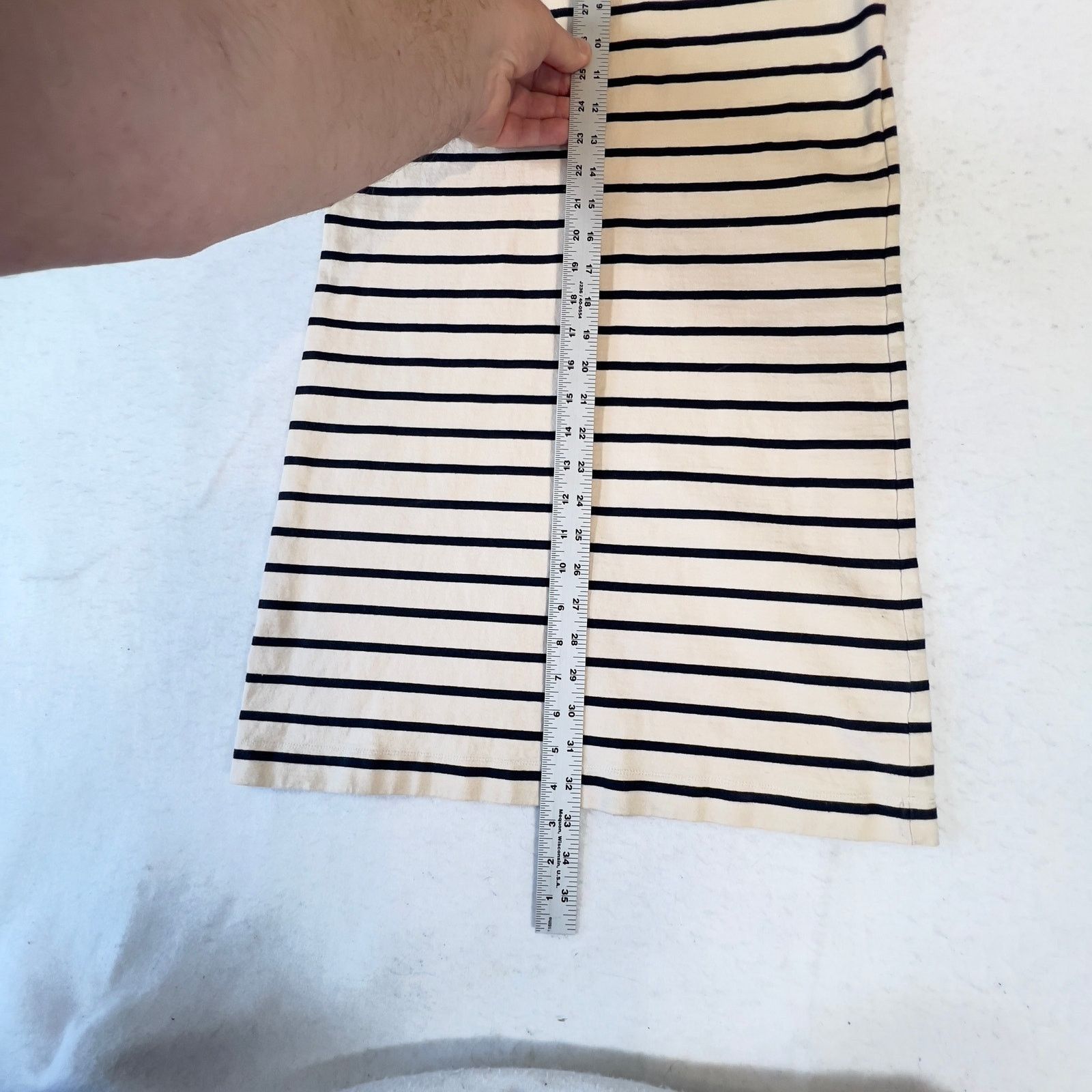 J.Crew j. Crew Factory Mini Dress Woman S Black White Stripe Cap Size S / US 4 / IT 40 - 4 Thumbnail