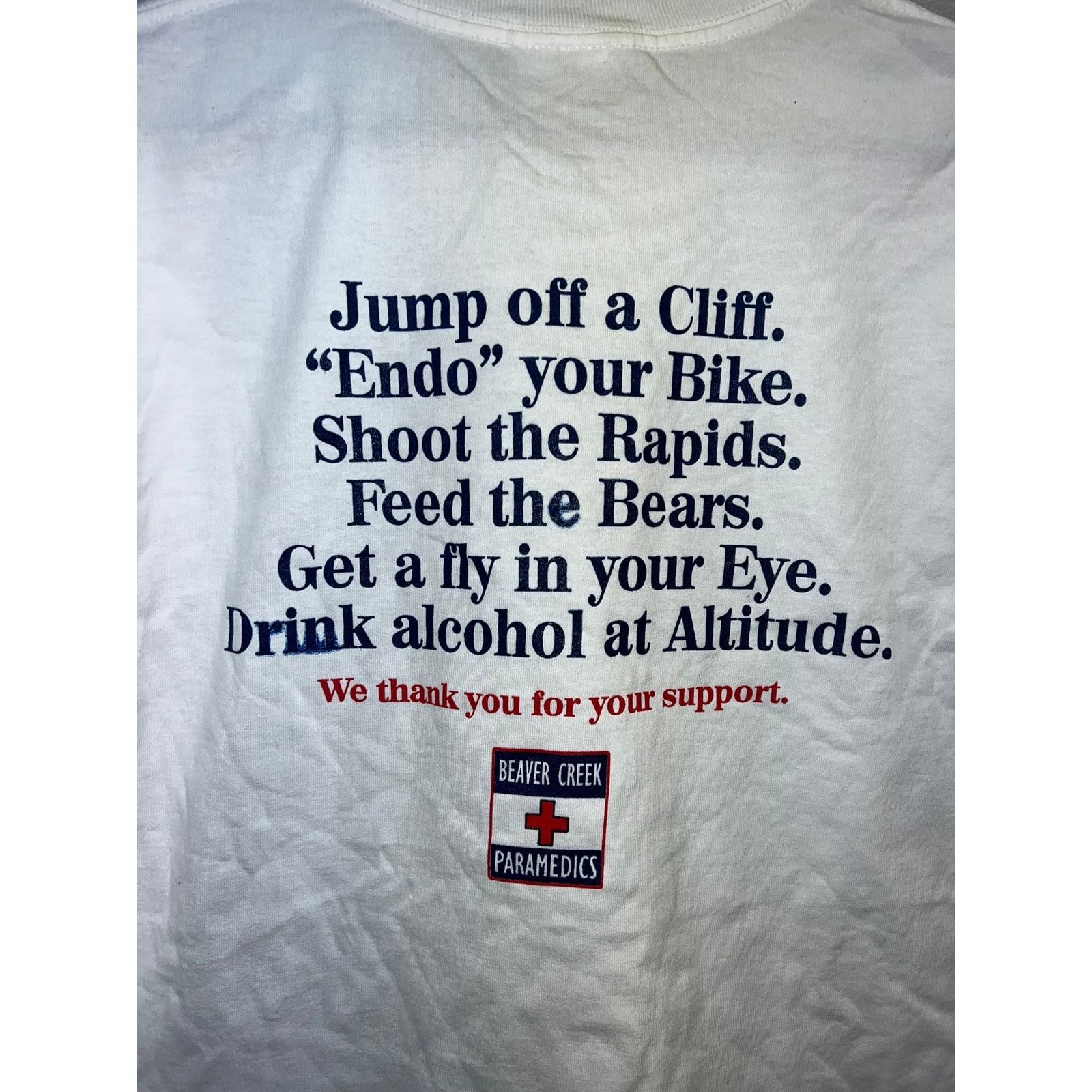Jerzees Vintage Beaver Creek Shirt Paramedics Medic Humor Joke 90s M Size US M / EU 48-50 / 2 - 5 Thumbnail