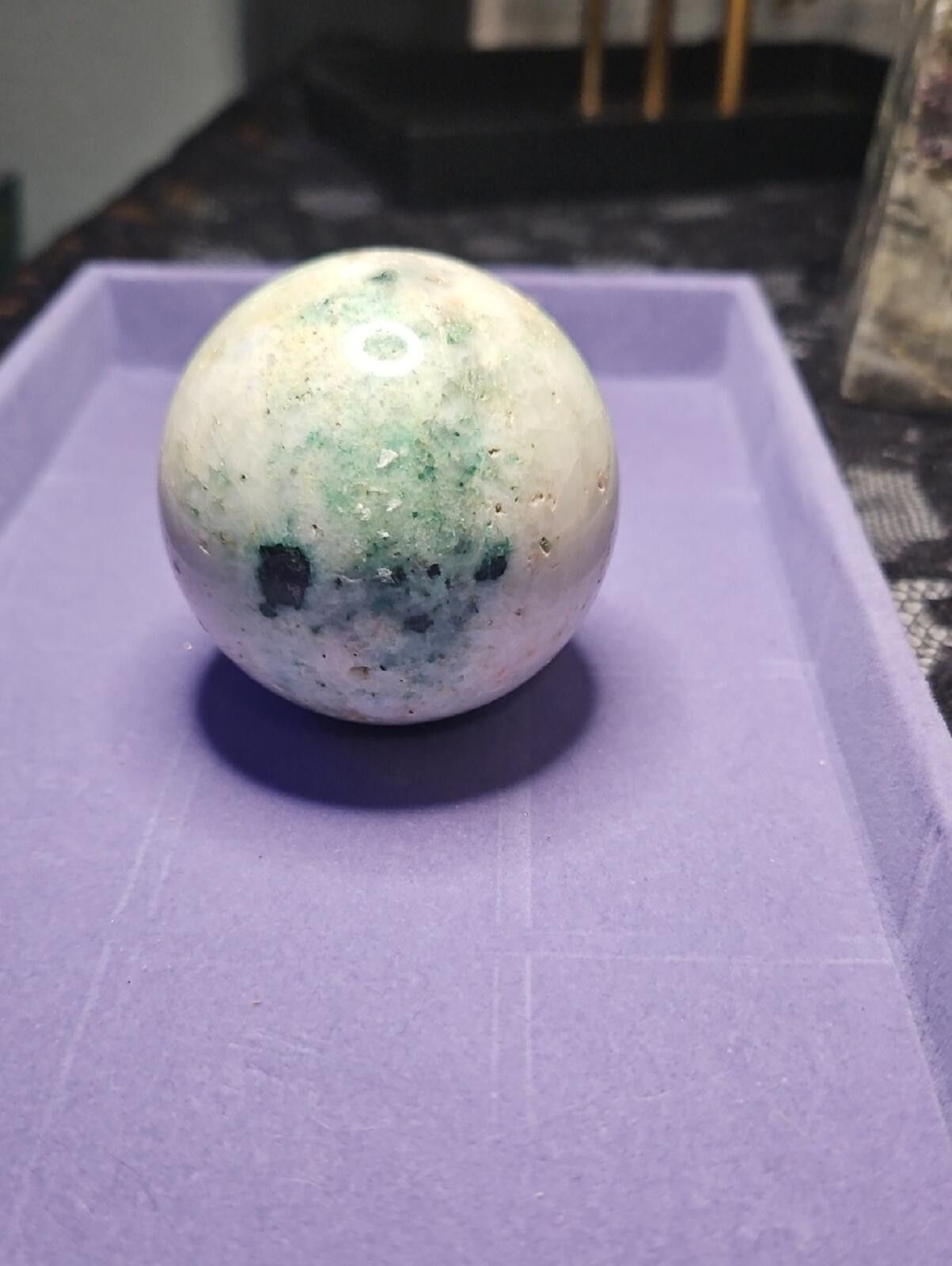 Other Polished Green-White Decorative Stone Sphere Size ONE SIZE - 1 Thumbnail