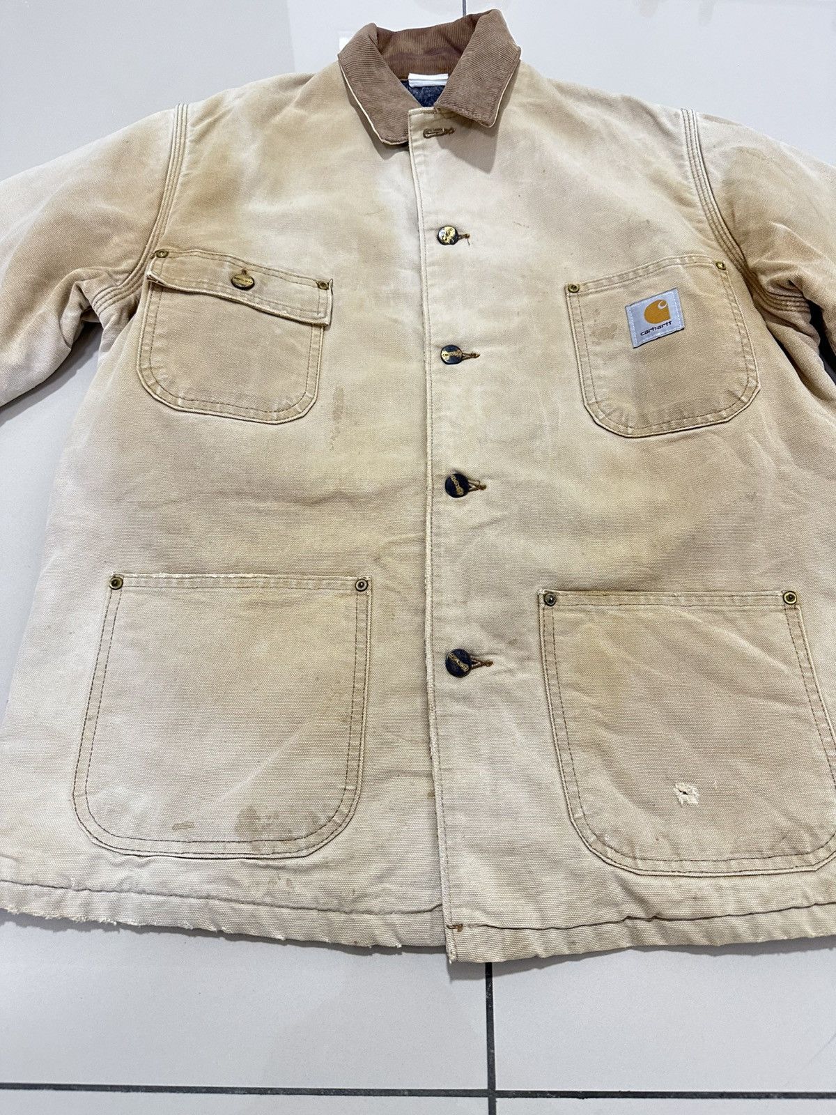 Carhartt × Vintage Vintage 90’s Carhartt Chore Jacket Michigan Stlye jacket Size US L / EU 52-54 / 3 - 4 Thumbnail