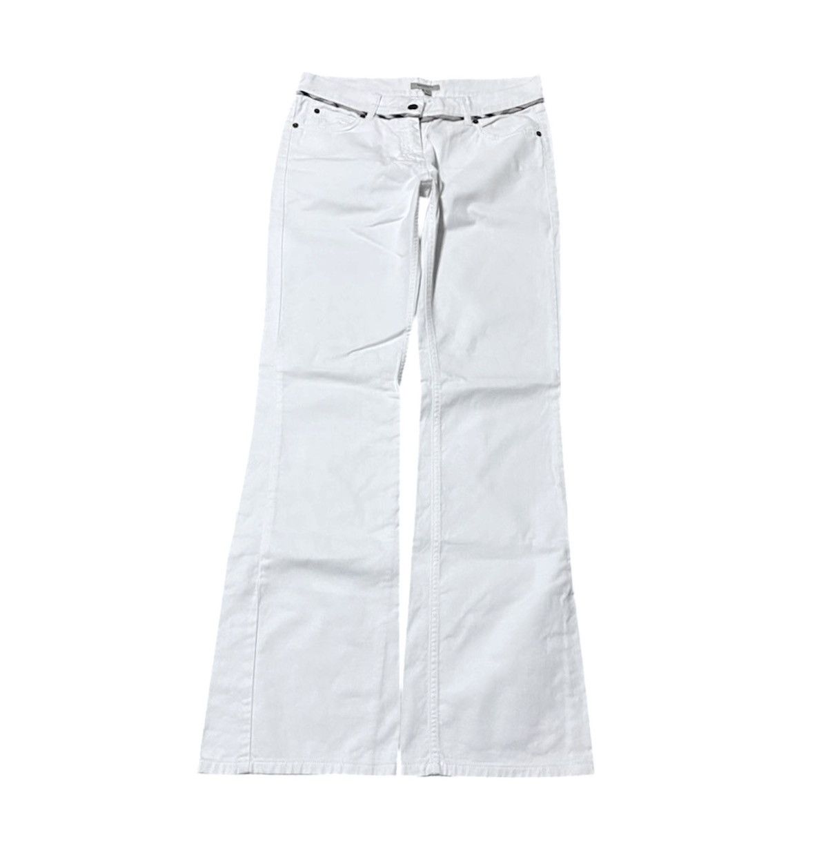 Burberry Women's Burberry London White Flared Jeans Denim Nova Check Size 28" / US 6 / IT 42 - 1 Thumbnail